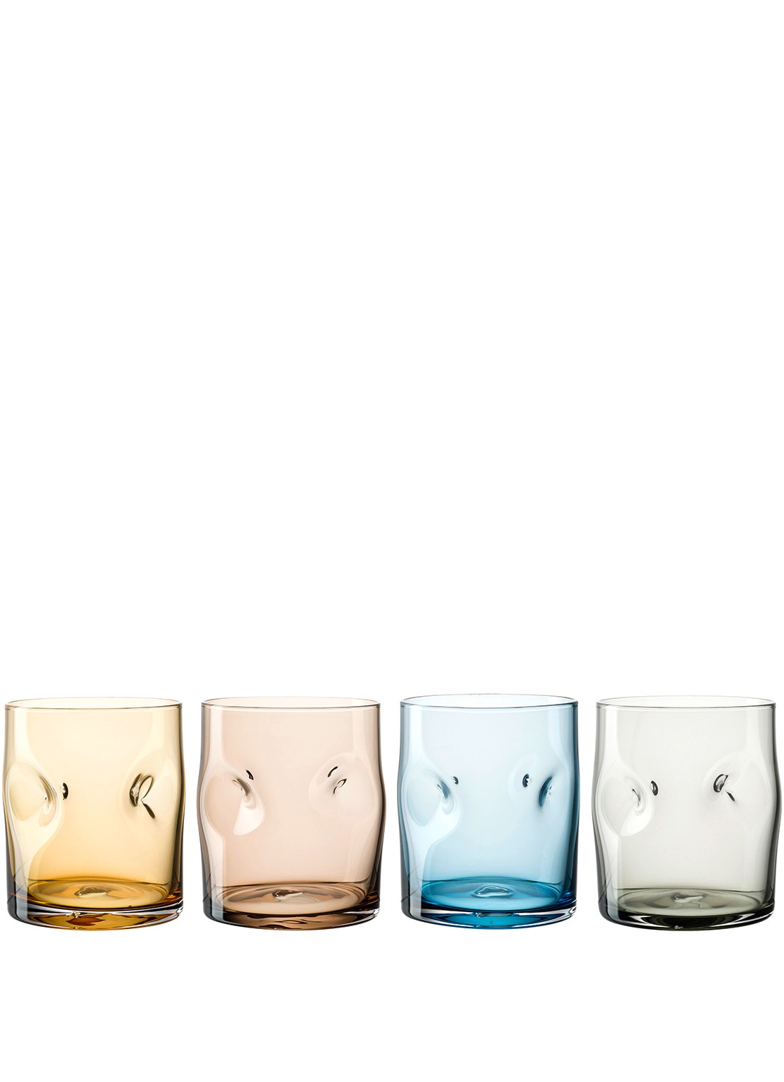 Leonardo Vesuvio drinkglas 30 cl set van 4 - voorkant blauw