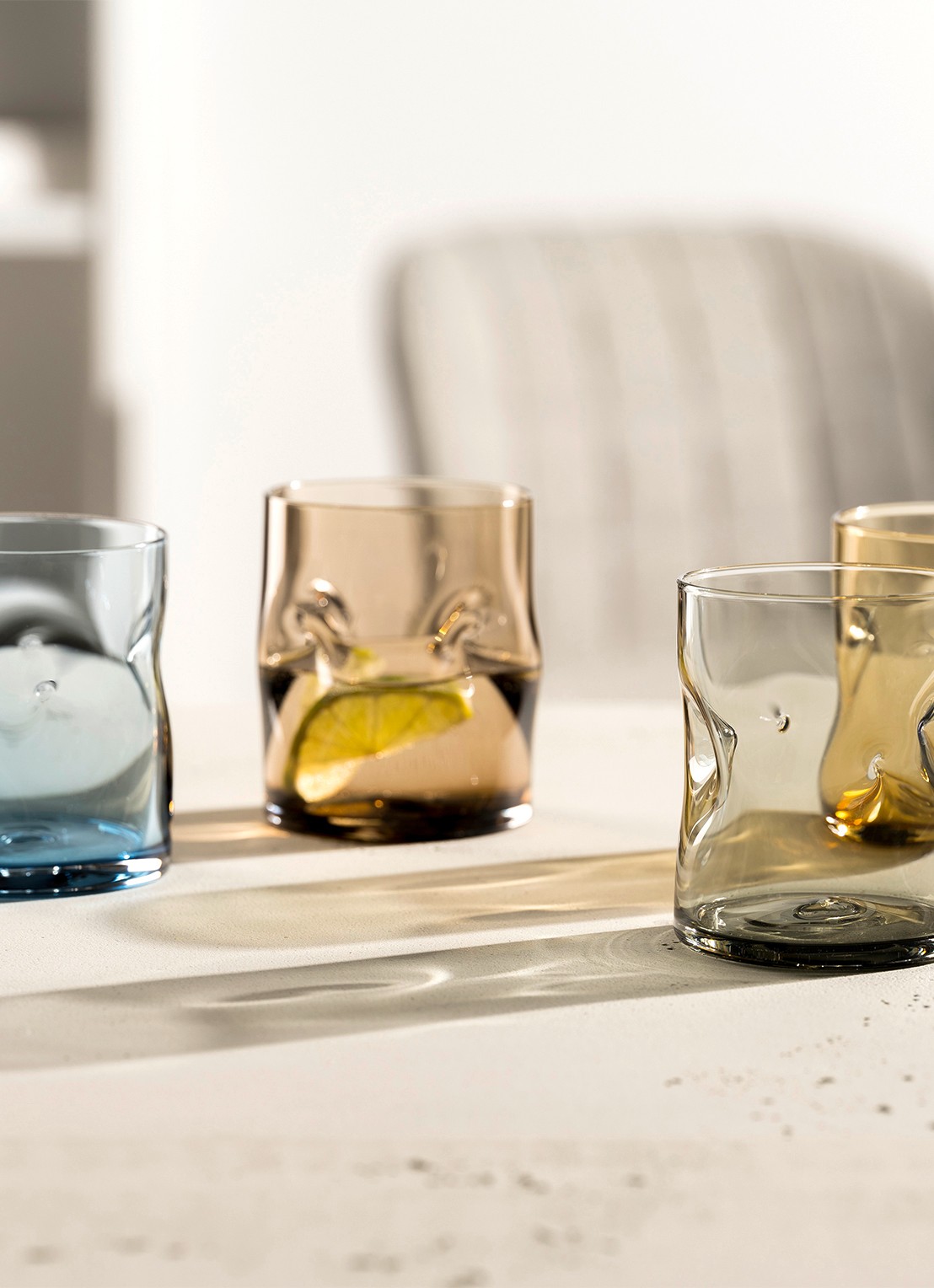 Leonardo Vesuvio drinkglas 30 cl set van 4 - voorkant 2 blauw