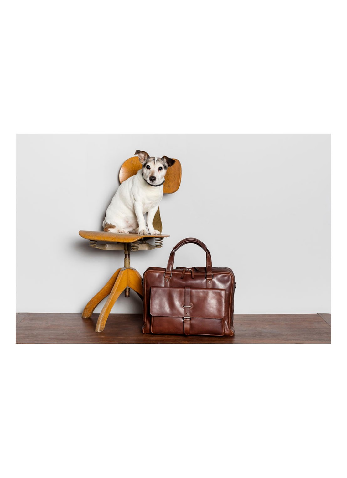 Leonhard Heyden Roma businesstas van leer met laptopvak 15 inch - detail 3 donkerbruin