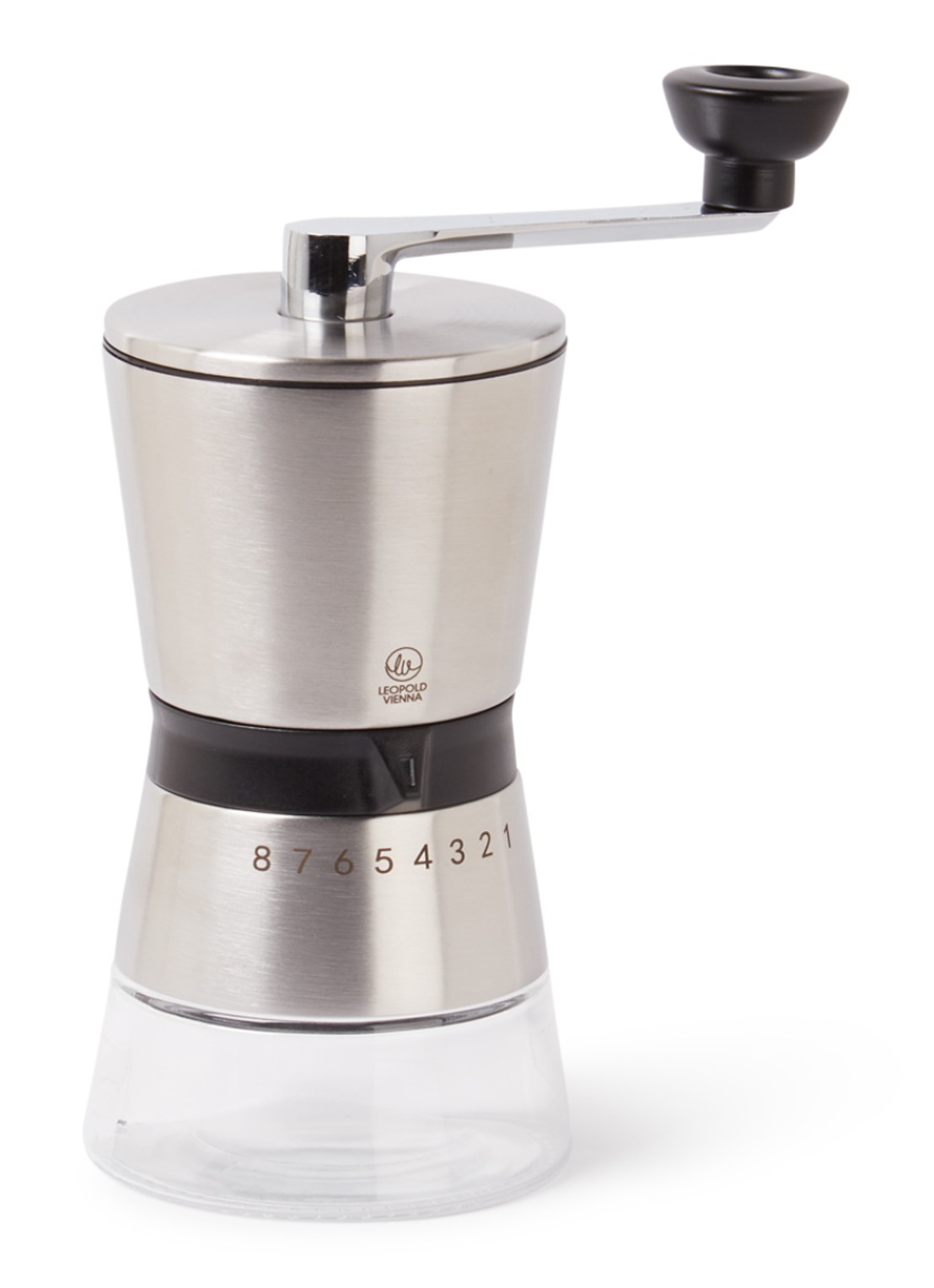 Leopold Vienna Bologna koffiemolen LV143002 - voorkant 3 zilver