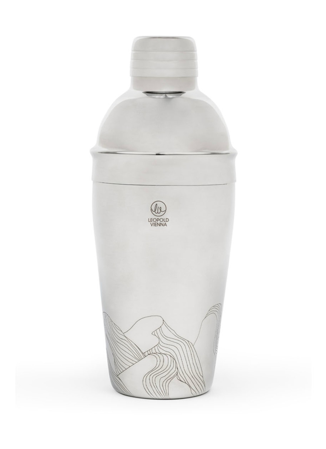 Leopold Vienna Mountains cocktailshaker 50 cl - voorkant 2 zilver