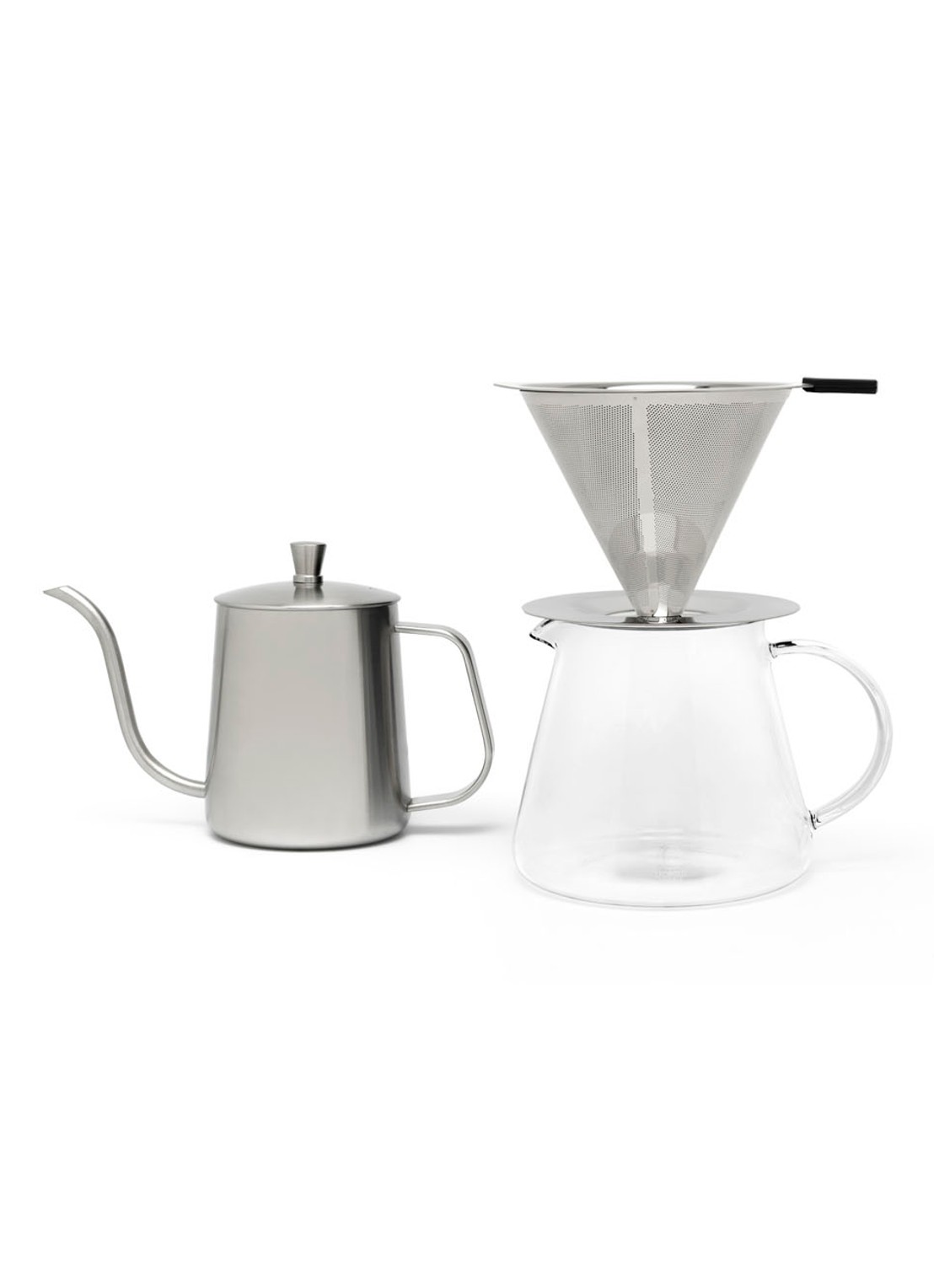 Leopold Vienna Slow Coffee giftset 4-delig - voorkant 2 zilver