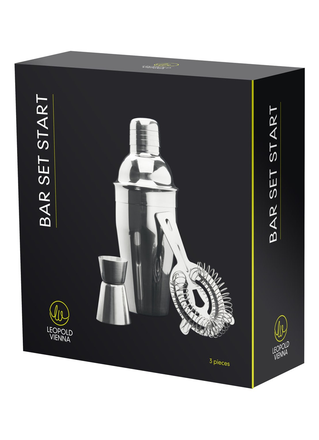 Leopold Vienna Start barset 3-delig - detail zilver