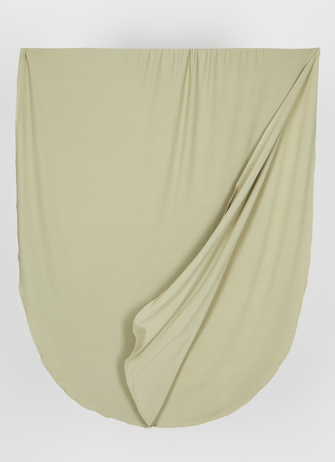 LES Atelier Bamboo Jersey hoofddoek 180 x 82 cm - detail mosgroen