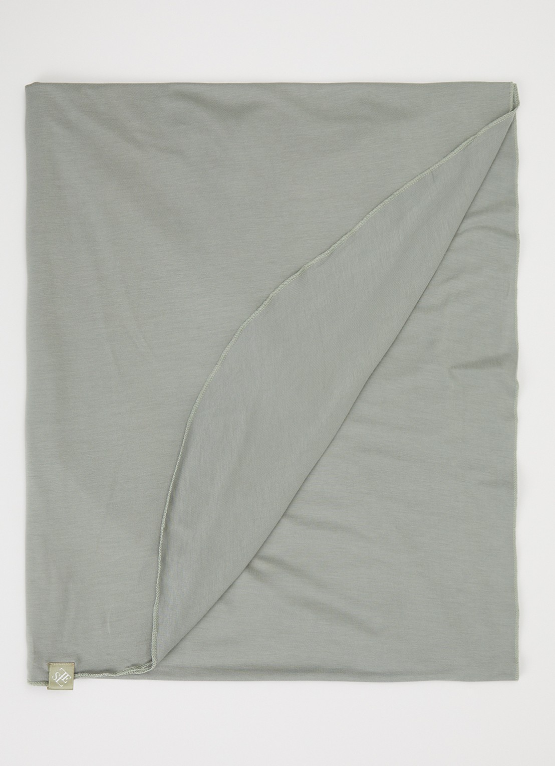 LES Atelier Bamboo Jersey hoofddoek 180 x 82 cm - voorkant 3 grijs