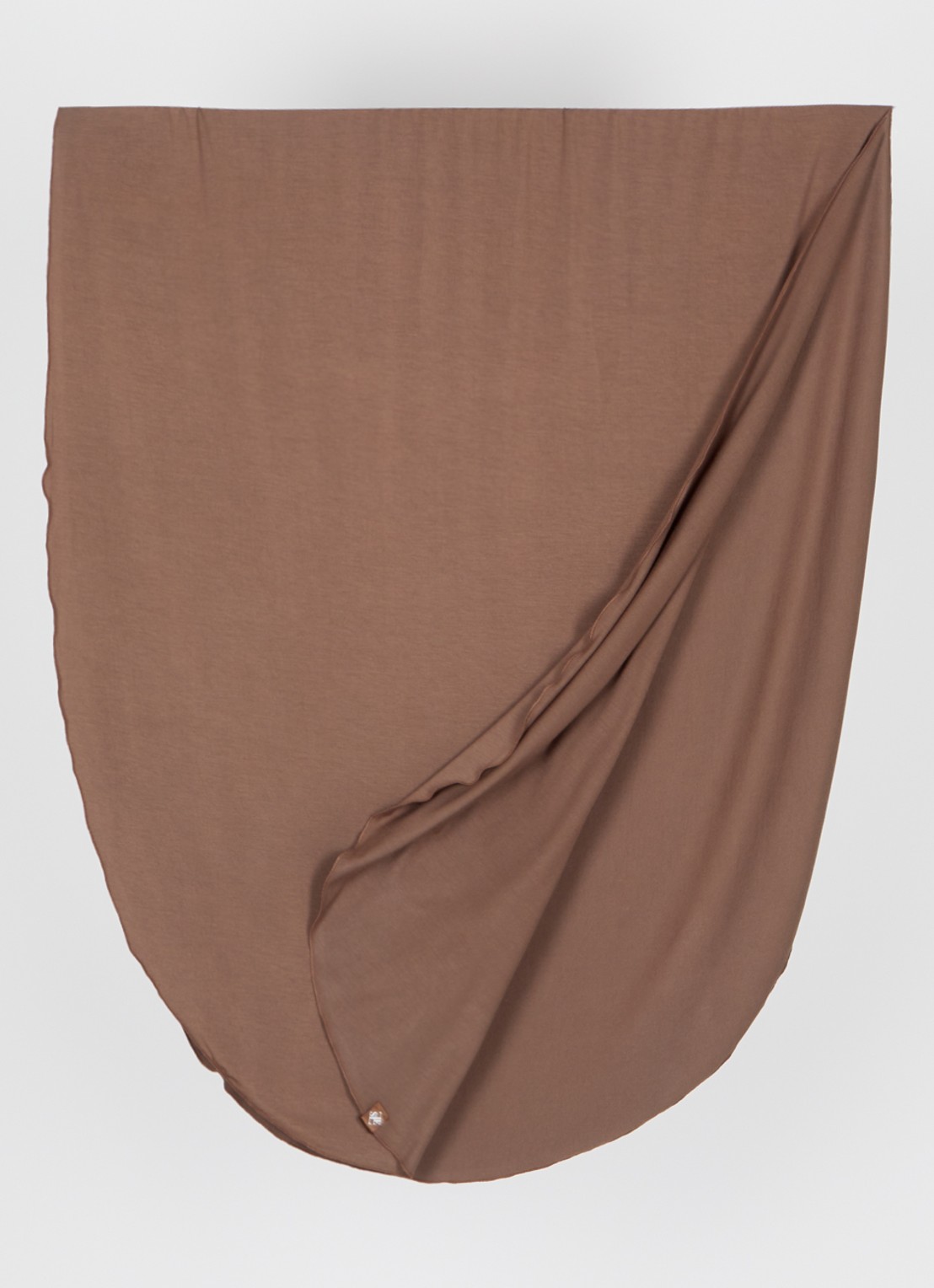 LES Atelier Bamboo Jersey hoofddoek 180 x 82 cm - detail bruin