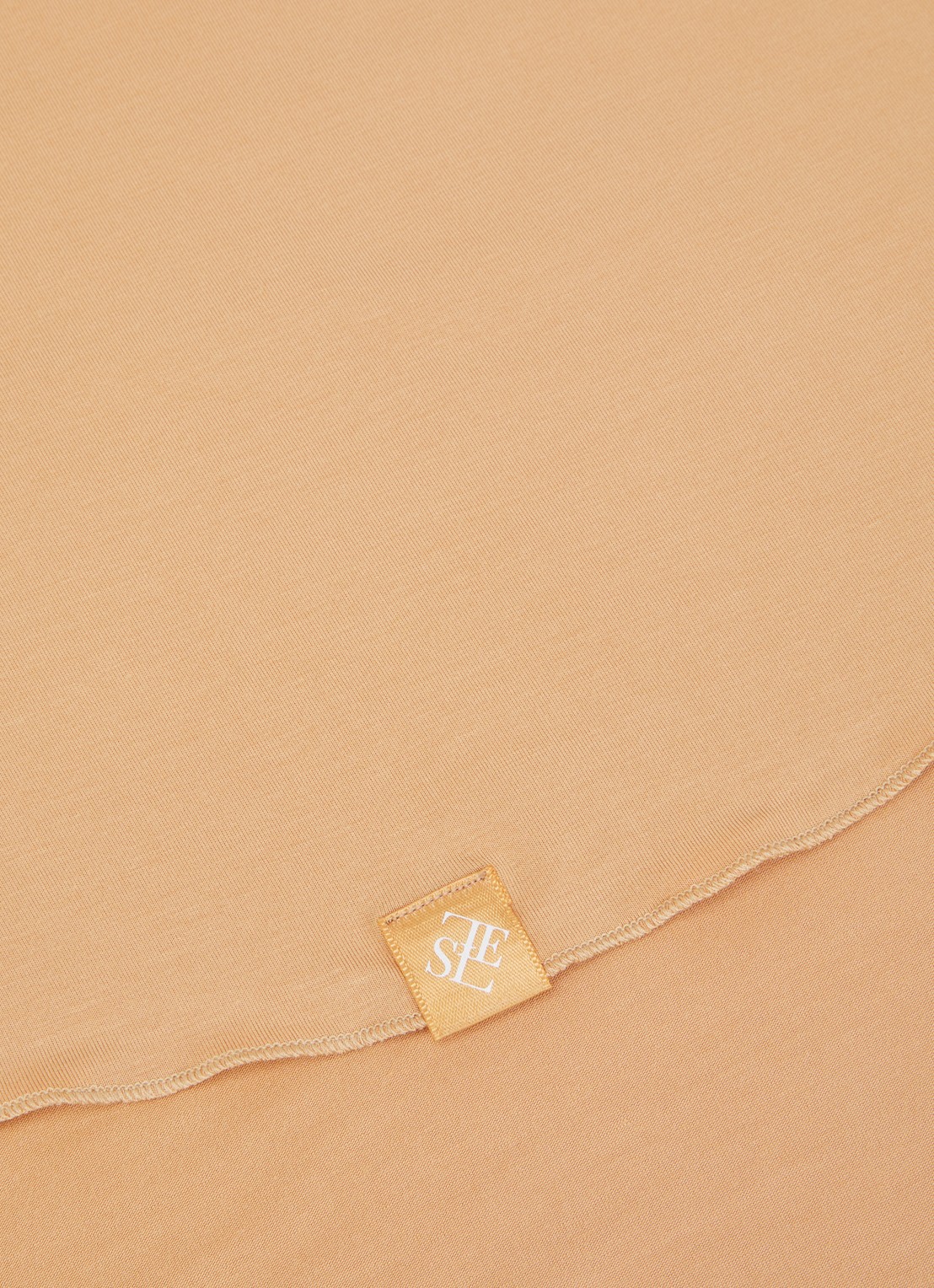 LES Atelier Bamboo Jersey hoofddoek 180 x 82 cm - detail 4 camel