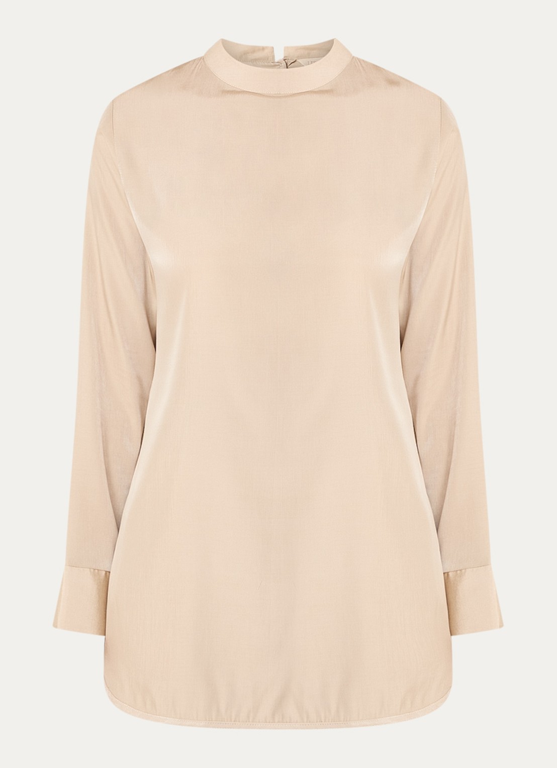LES Atelier Hana tuniek met glanzende finish - voorkant 4 beige