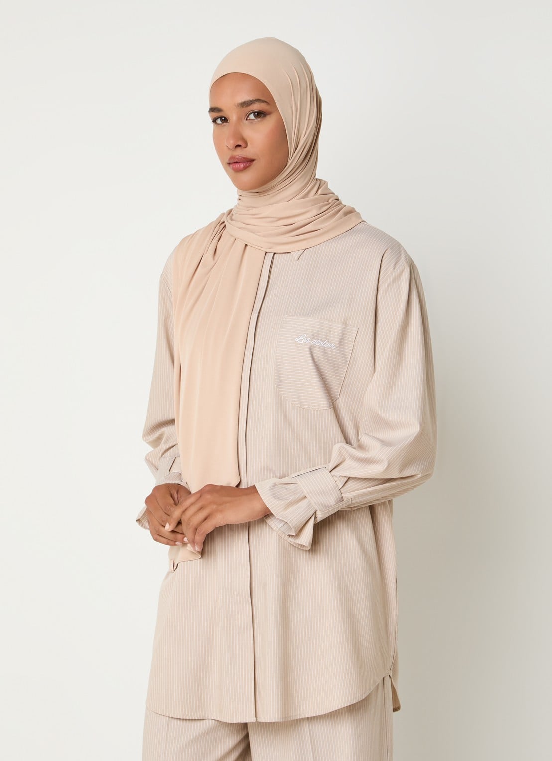 LES Atelier Hoofddoek 90 x 200 cm - voorkant 4 zand
