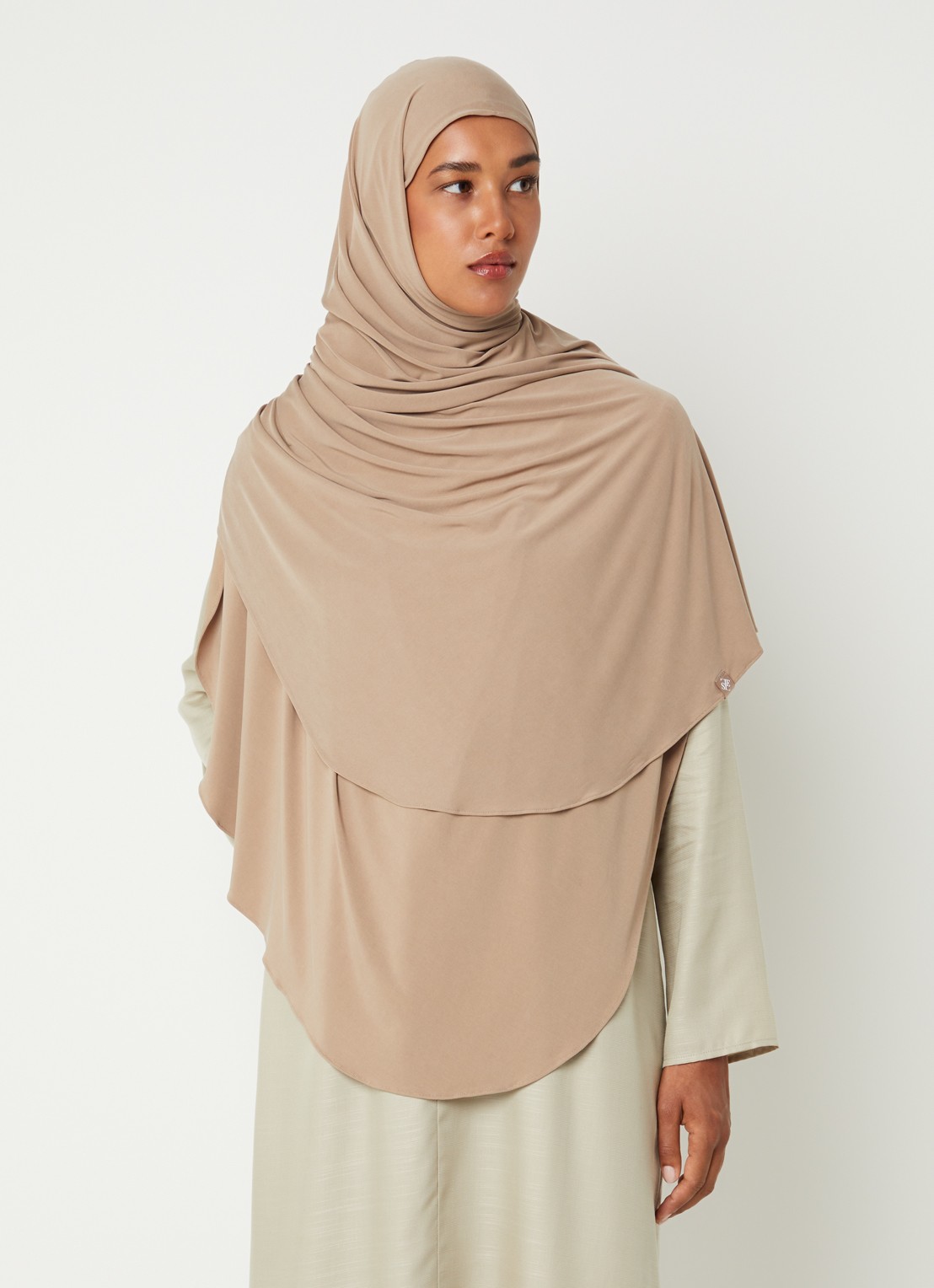 LES Atelier Hoofddoek 90 x 200 cm - voorkant 4 khaki