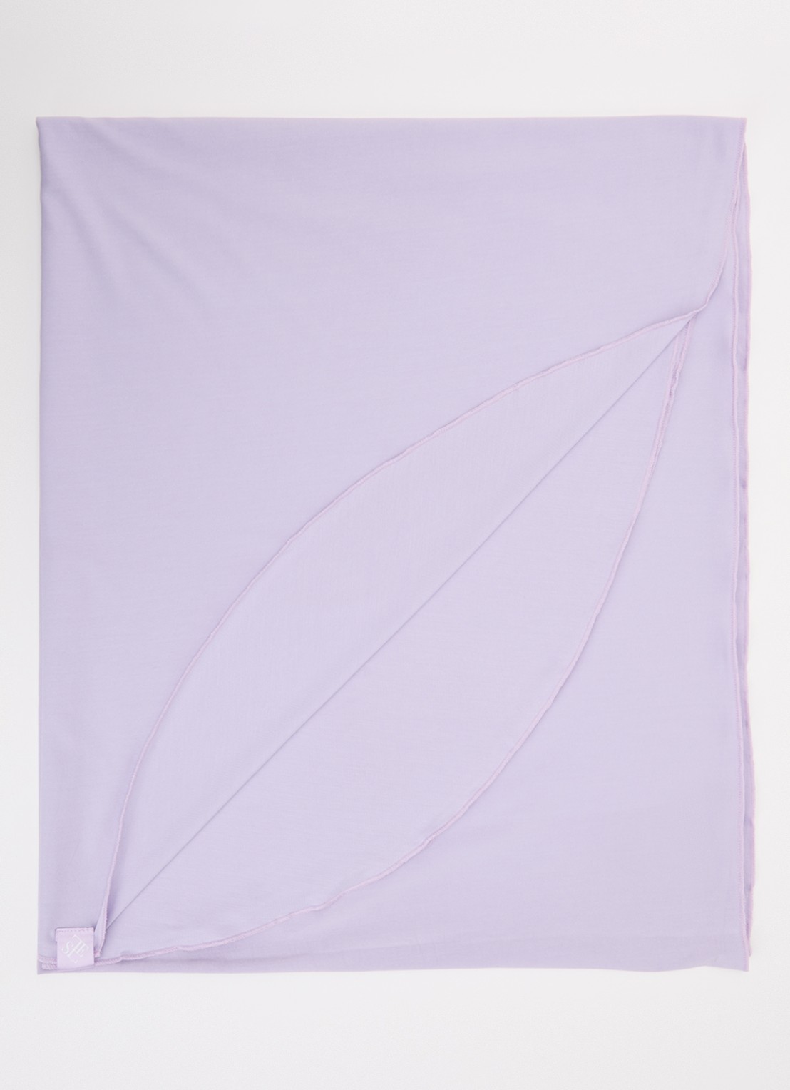 LES Atelier Hoofddoek van jersey 180 x 80 cm - voorkant lila