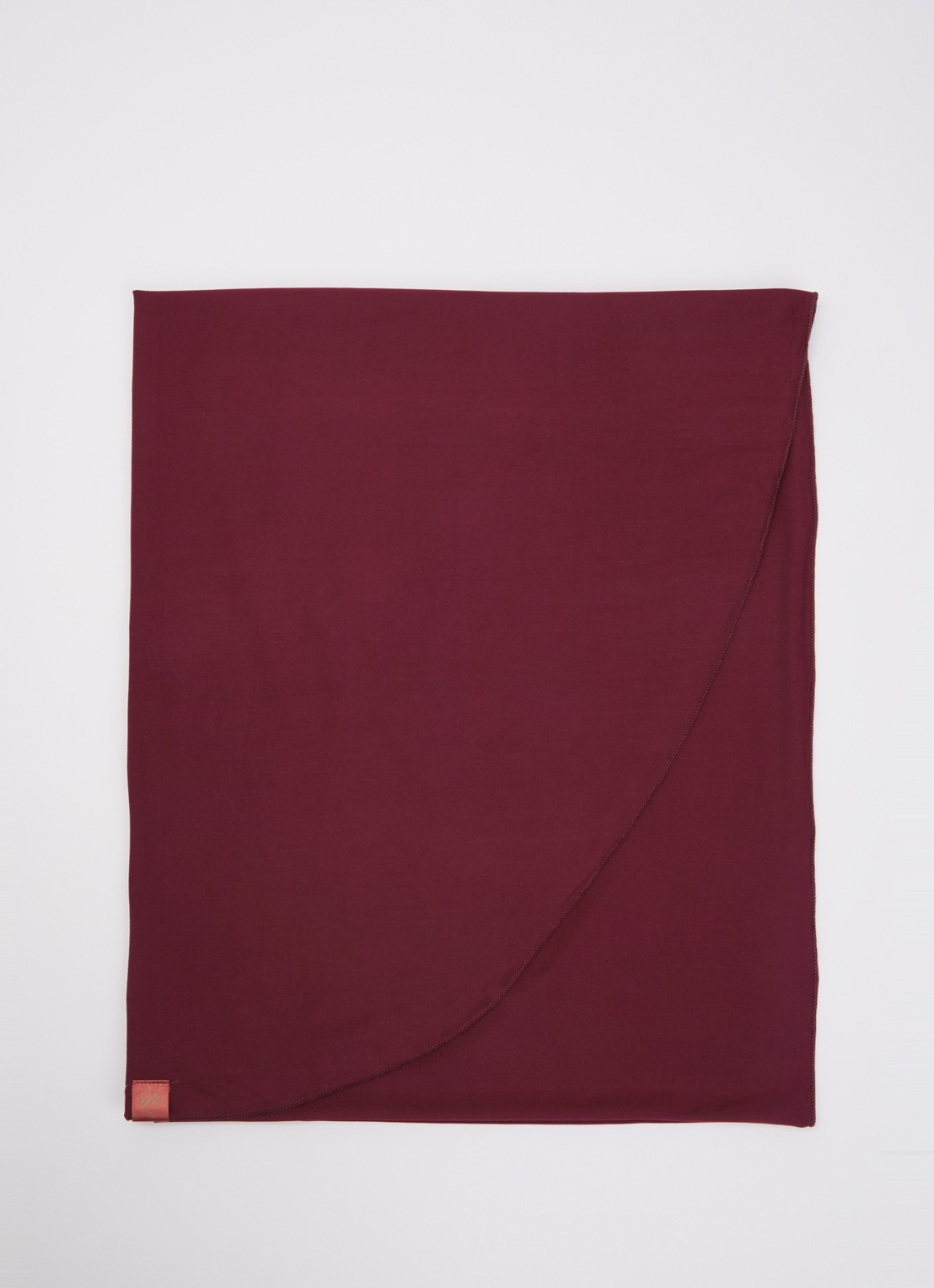 LES Atelier Hoofdoek met logo 180 x 80 cm - voorkant aubergine