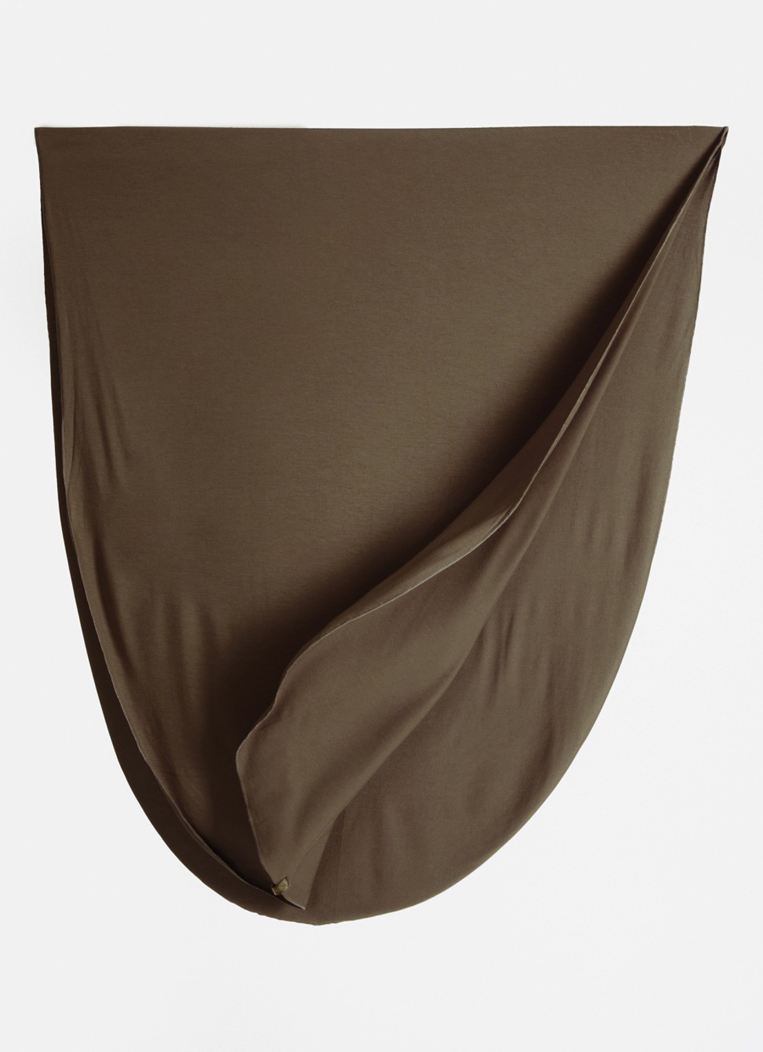 LES Atelier Hoofdoek met logo 180 x 80 cm - detail 3 hazelnootbruin