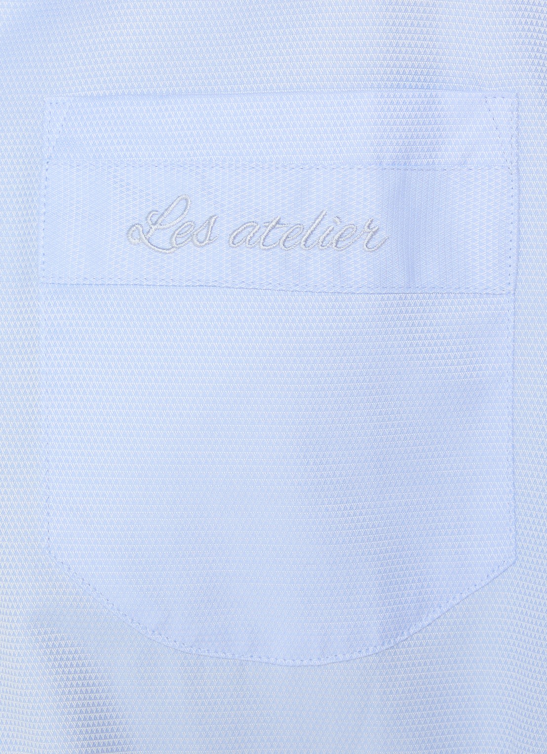 LES Atelier Itri blouse met borstzak - detail 3 lichtblauw
