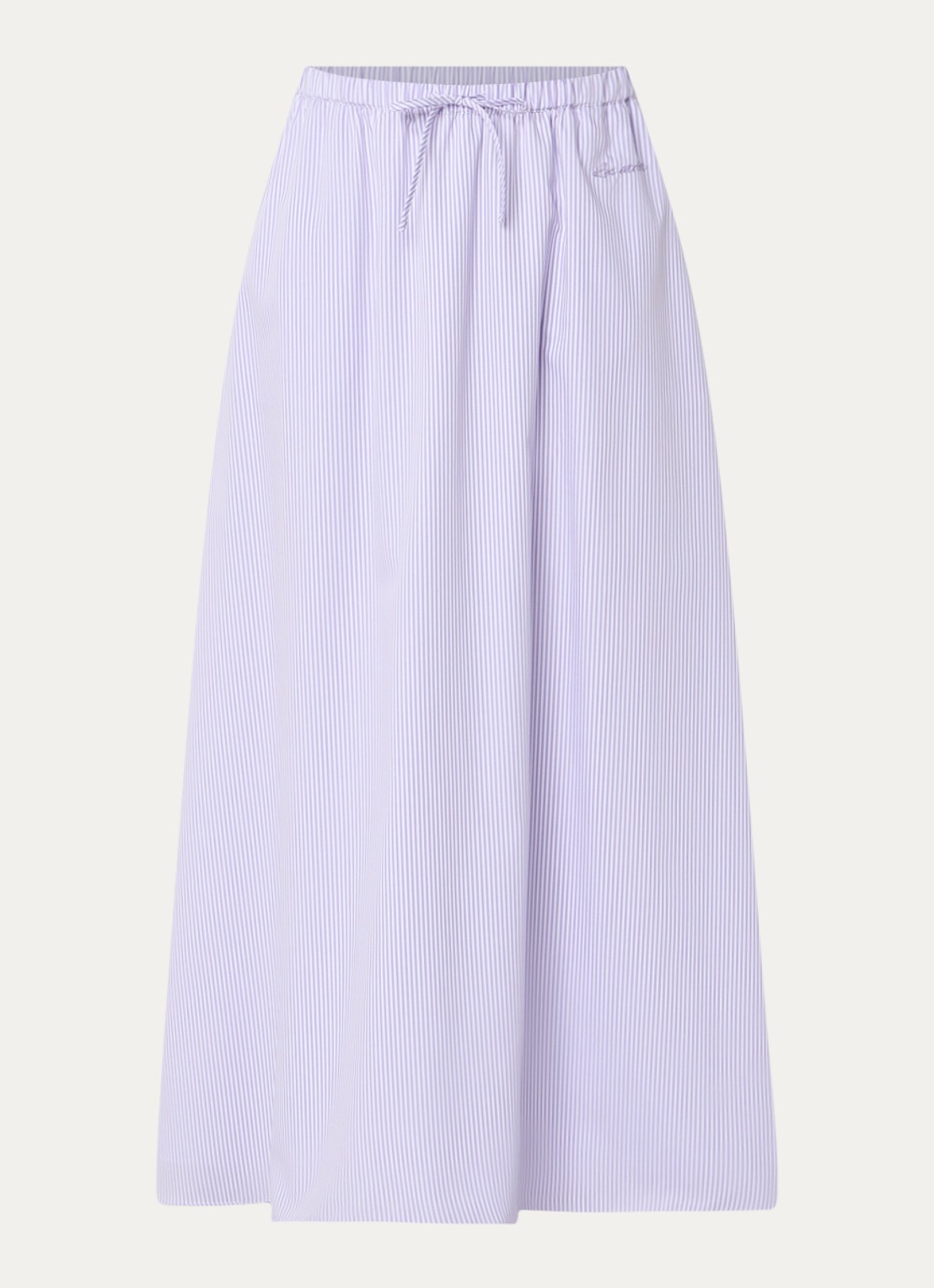 LES Atelier Luna maxi A-lijn rok met steekzakken - voorkant lila