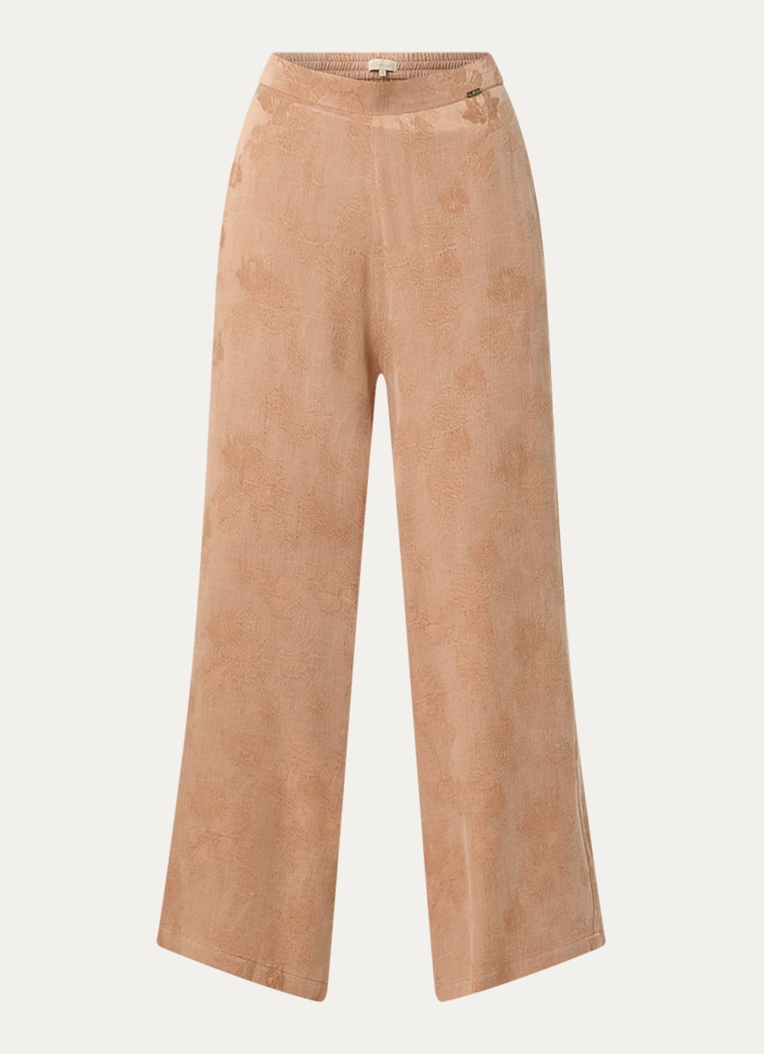 LES Atelier Raihan high waist loose fit pantalon met print - voorkant 4 oranjerood