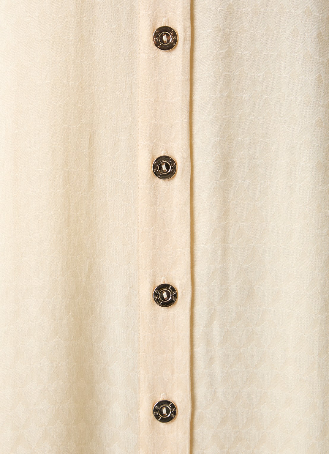 LES Atelier Yolie maxi blousejurk met jacquard dessin - detail 5 lichtgeel
