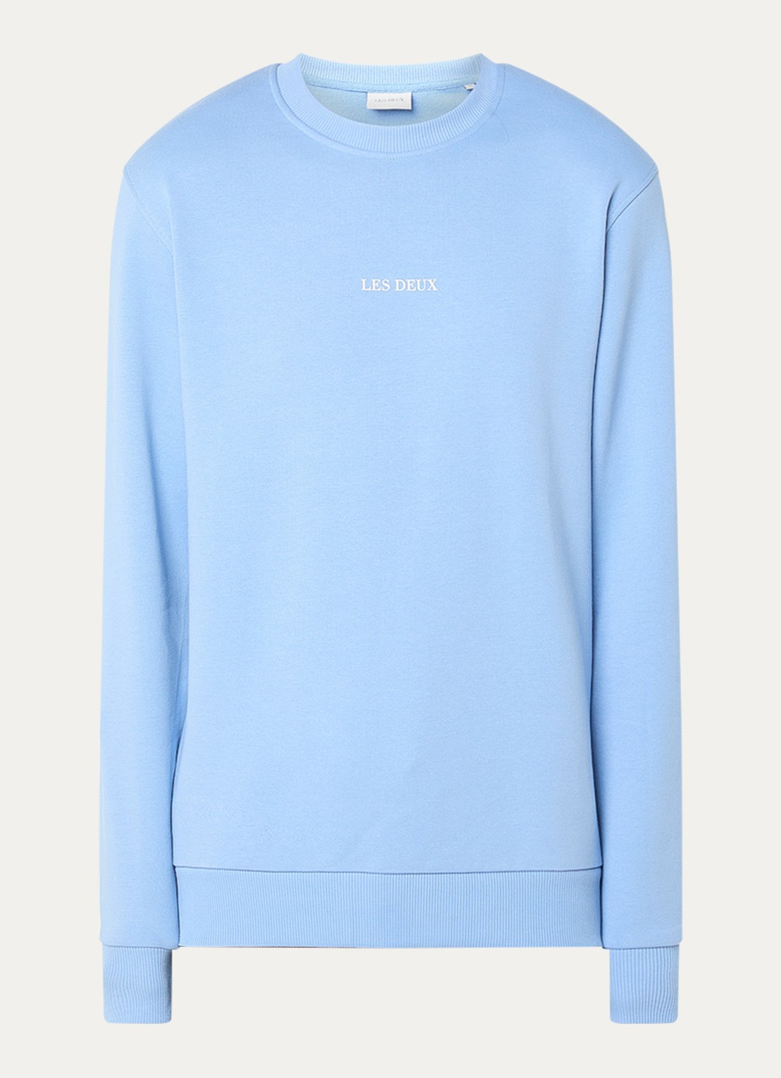Les Deux Andrew sweater met logoprint - voorkant 2 blauw