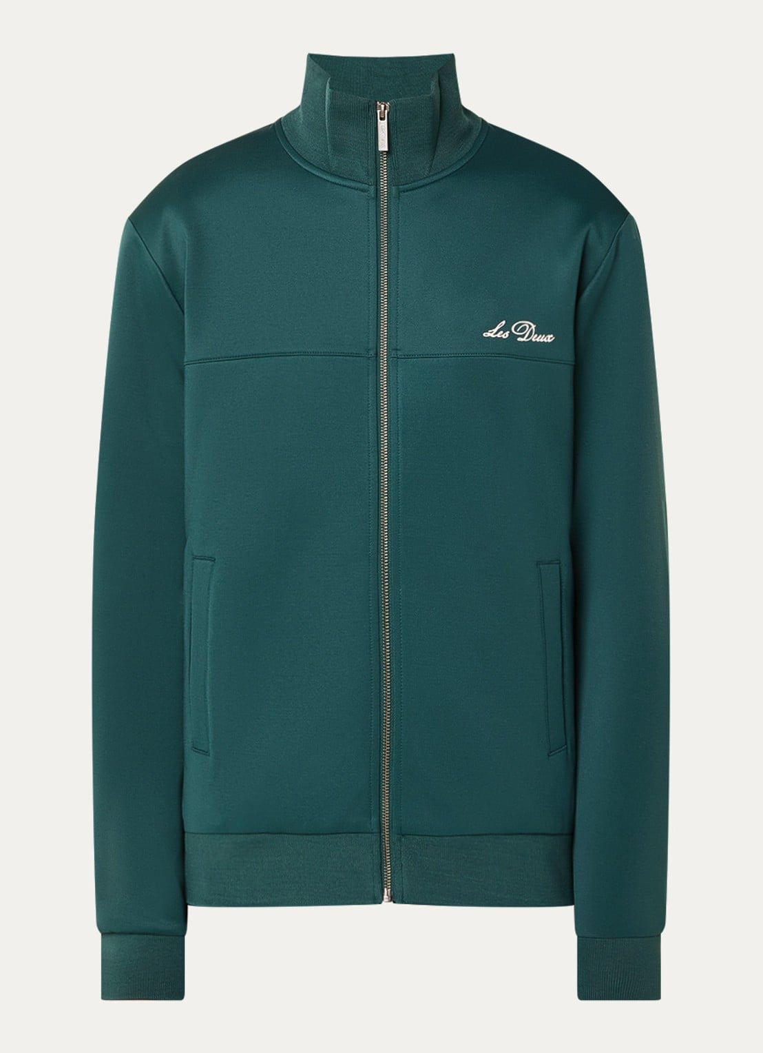 Les Deux Ballier jack met logo - voorkant 2 donkergroen