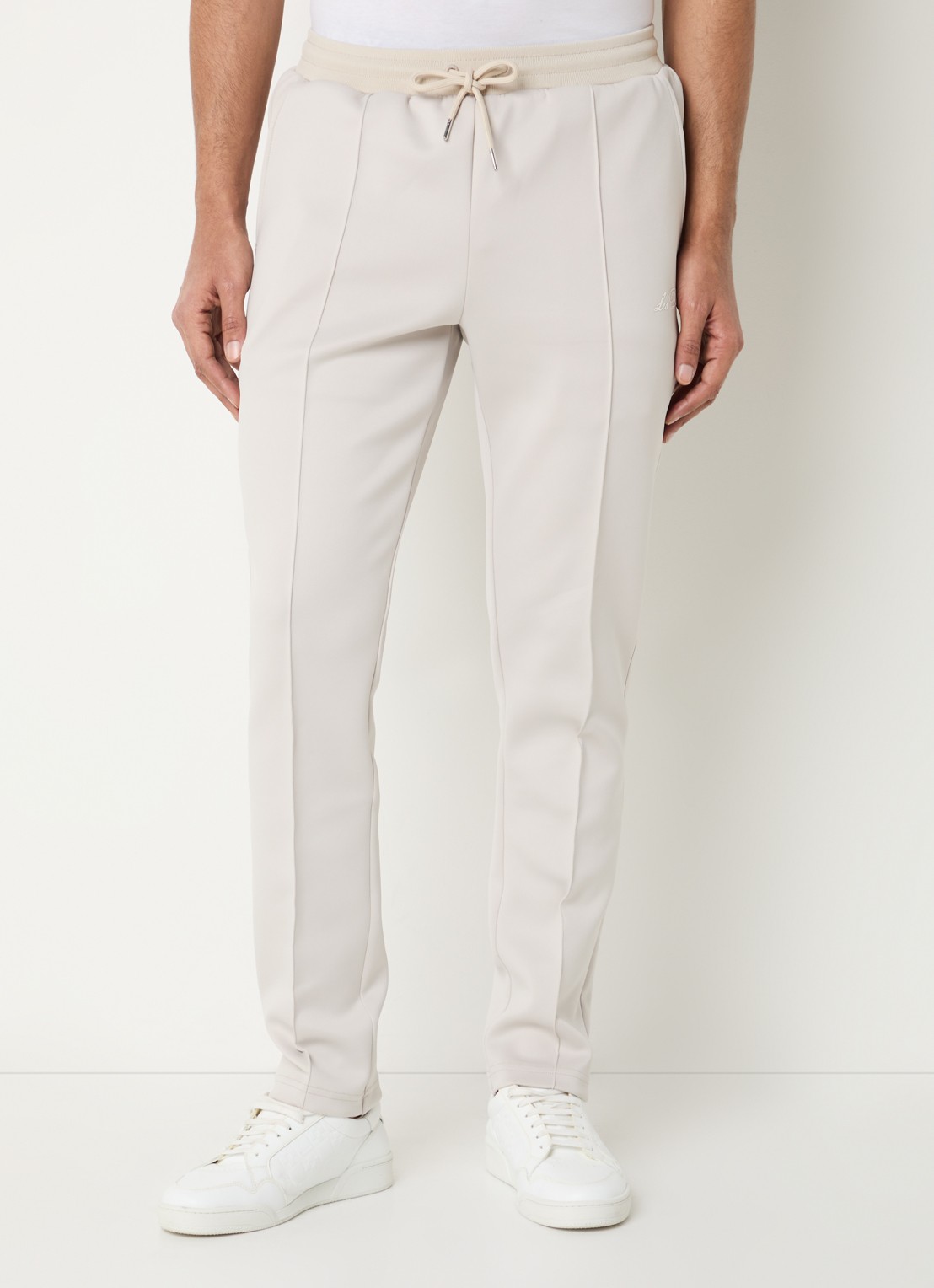 Les Deux Ballier straight fit joggingbroek met logo - detail 4 zand