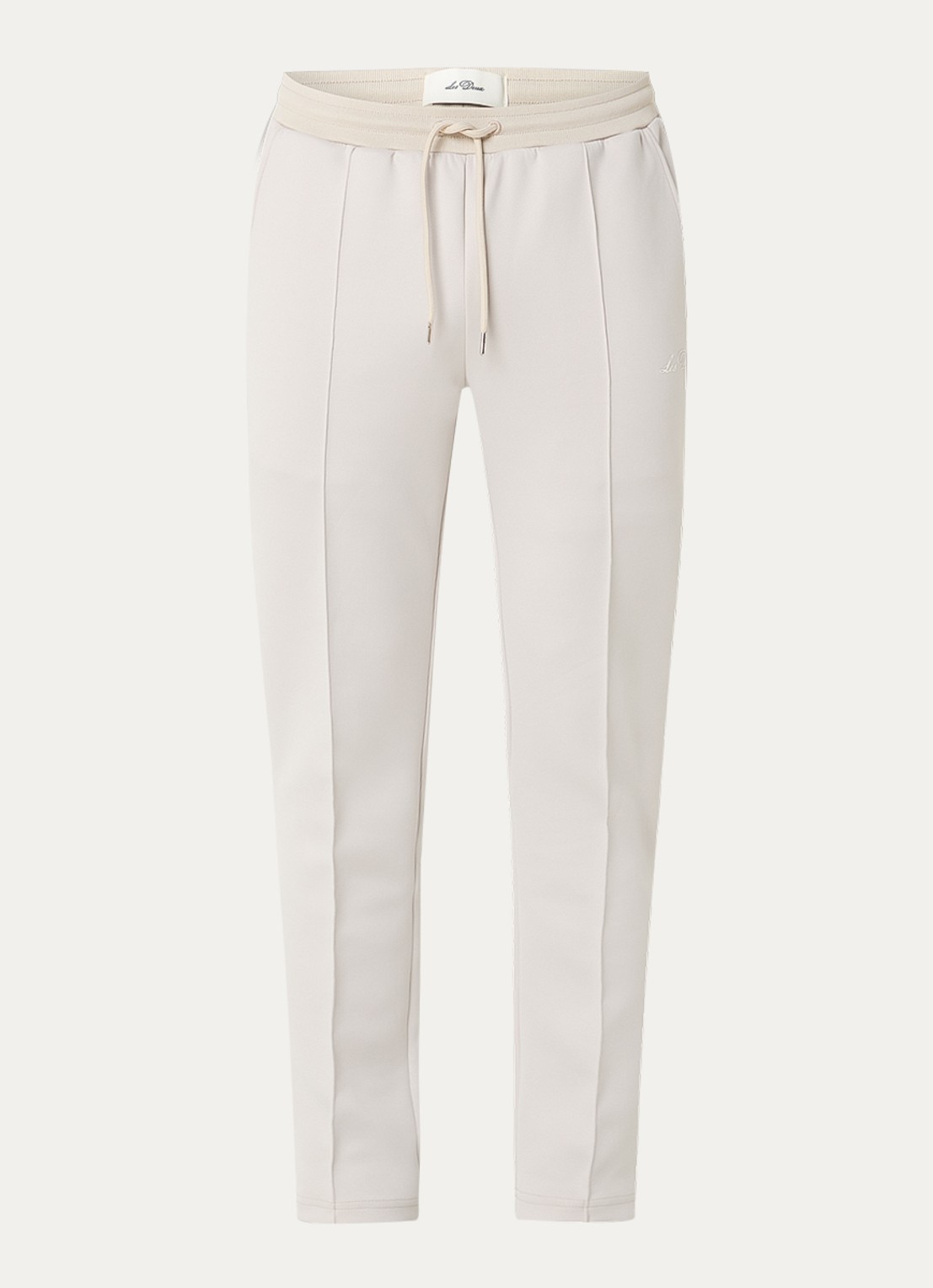 Les Deux Ballier straight fit joggingbroek met logo - voorkant zand