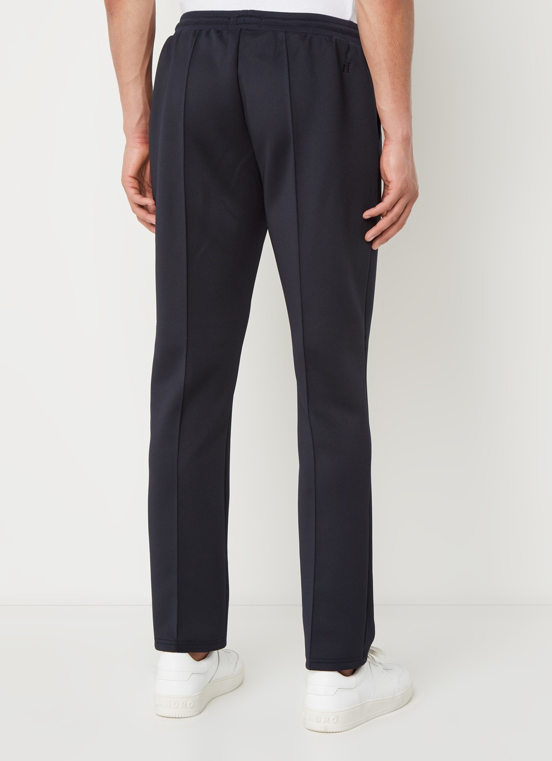 Les Deux Ballier straight fit trackpants met steekzakken en logo - achterkant 3 donkerblauw