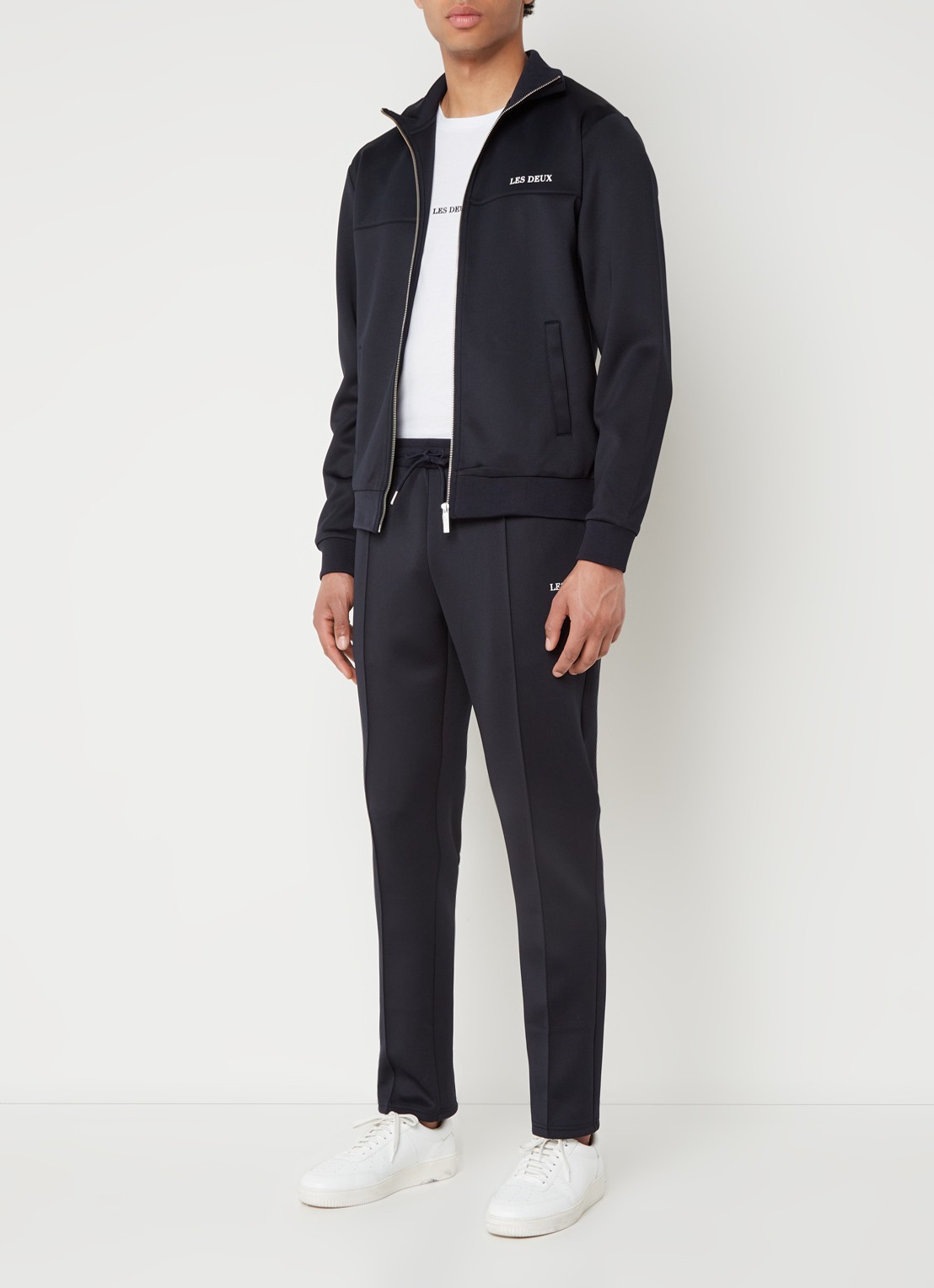 Les Deux Ballier trackvest met steekzakken en logo - voorkant 4 donkerblauw