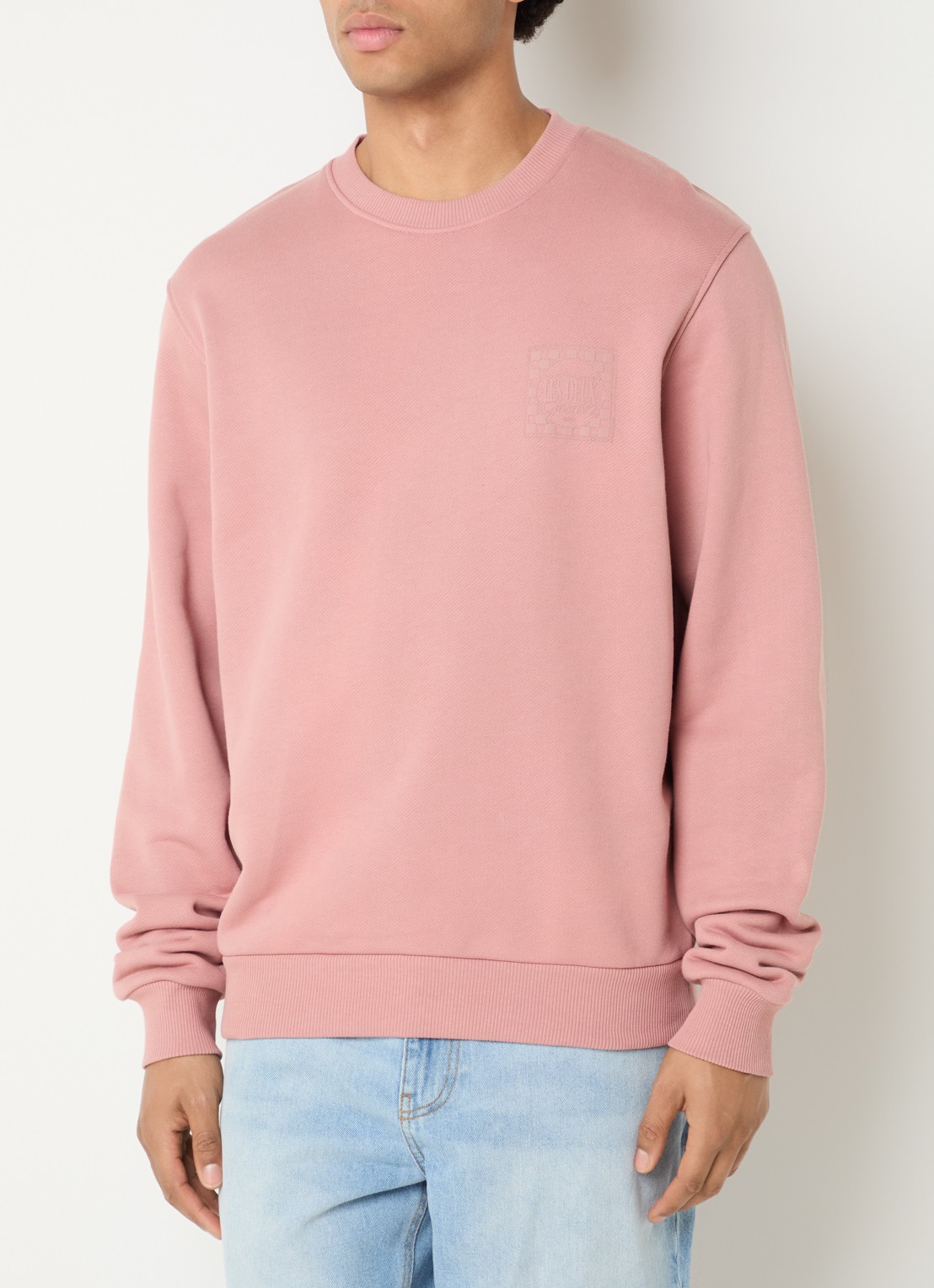 Les Deux Ben Goods sweater met logo- en backprint - achterkant roze