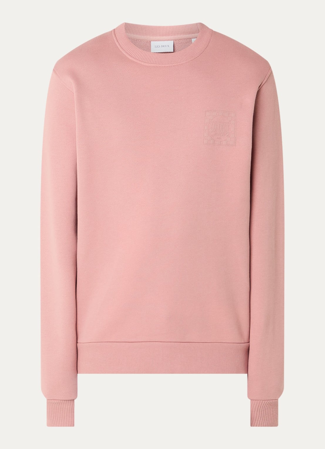 Les Deux Ben Goods sweater met logo- en backprint - voorkant 2 roze