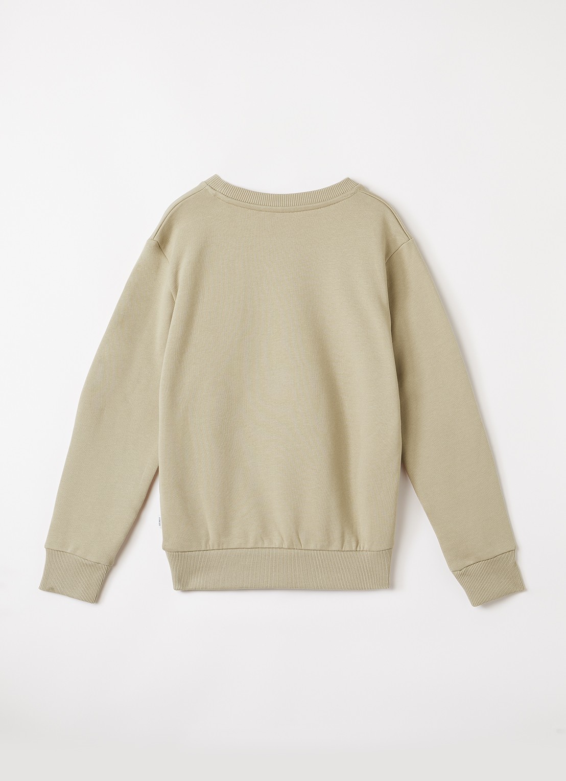 Les Deux Brady Western sweater met flock logoprint - voorkant 2 beige