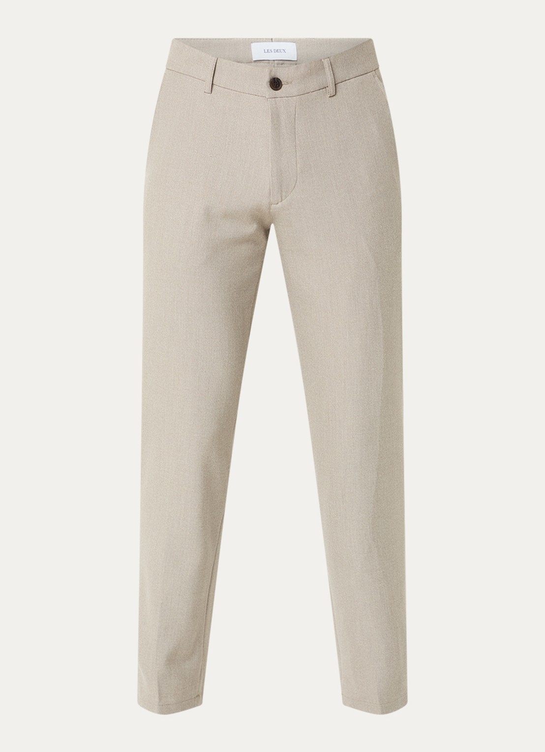 Les Deux Como slim fit pantalon met steekzakken - voorkant 4 donkerbeige