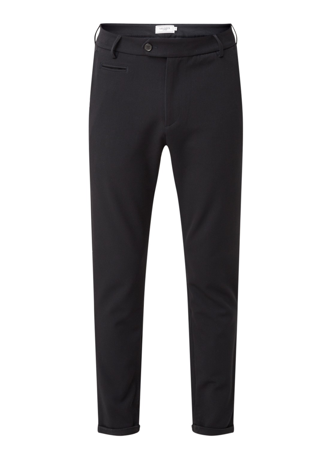 Les Deux Como slim fit pantalon met stretch - voorkant 4 donkerblauw