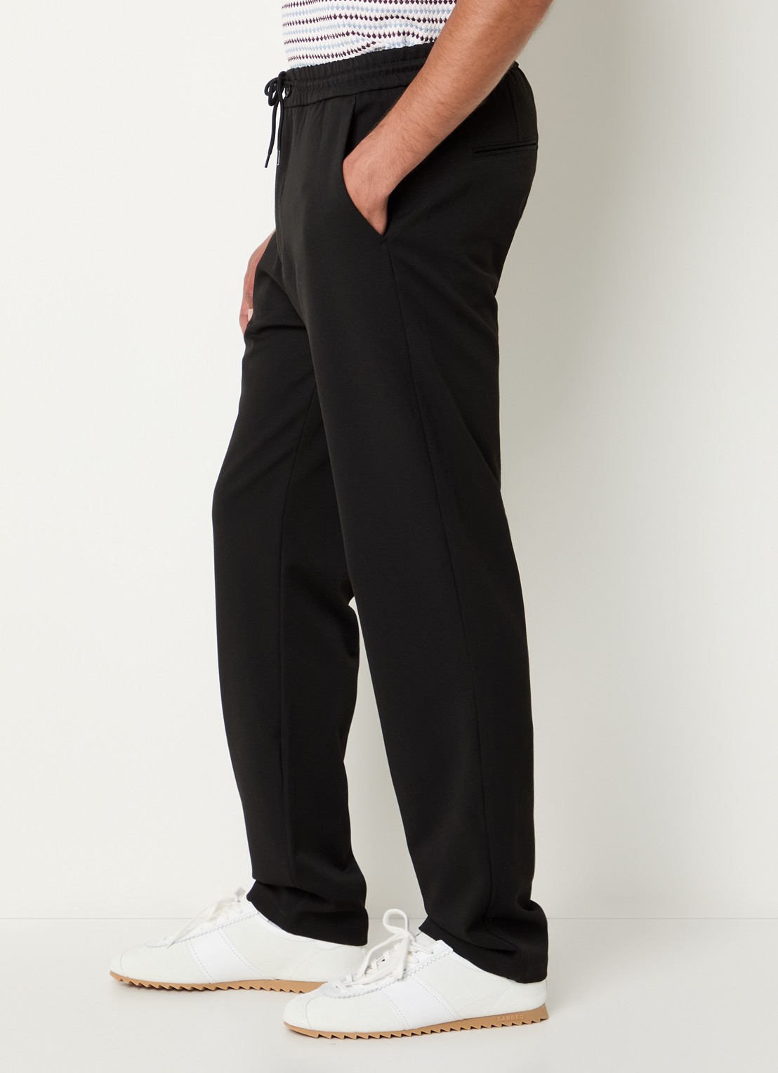 Les Deux Como straight fit pantalon met steekzakken - detail 3 zwart