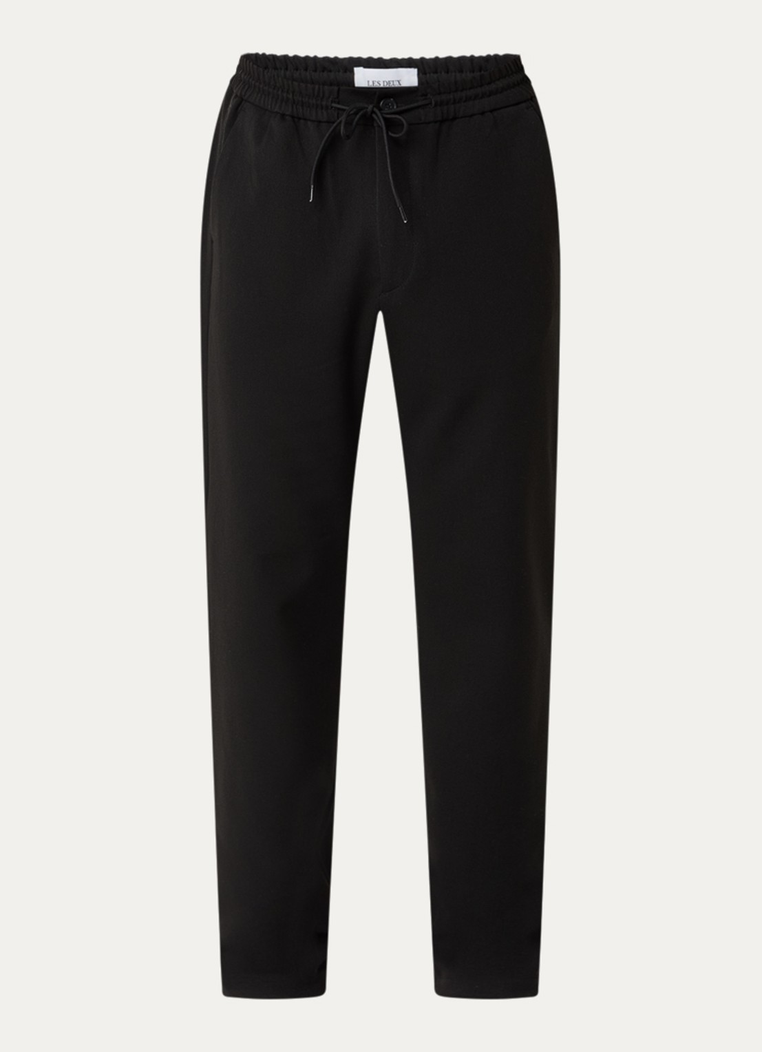 Les Deux Como straight fit pantalon met steekzakken - voorkant 4 zwart
