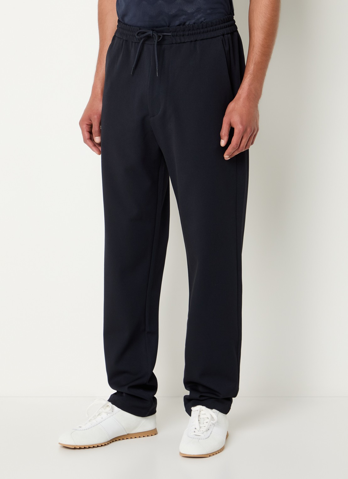 Les Deux Como straight fit pantalon met steekzakken - detail 2 donkerblauw
