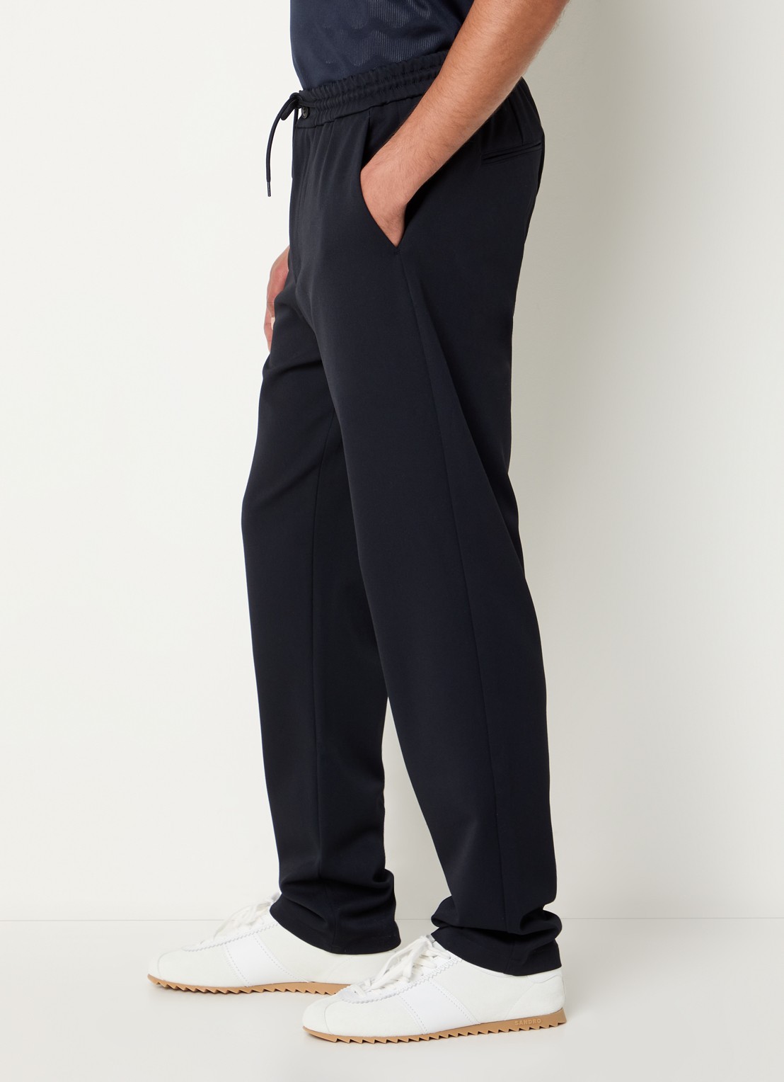Les Deux Como straight fit pantalon met steekzakken - detail 3 donkerblauw