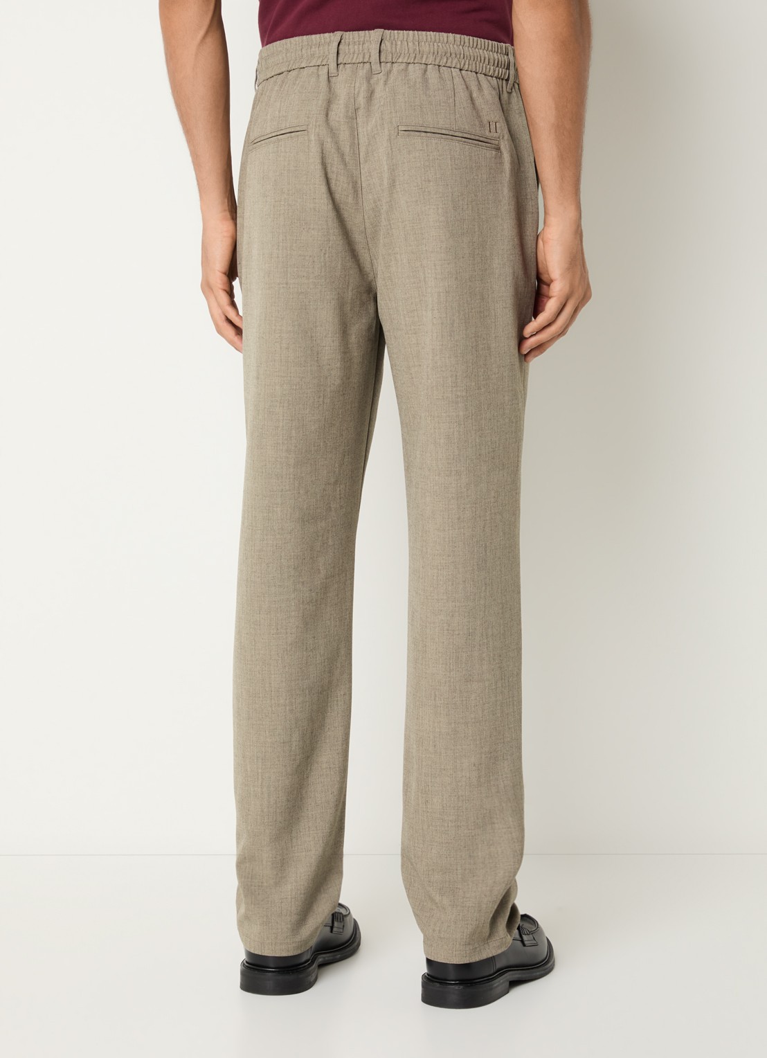 Les Deux Como tapered fit broek met steekzakken - achterkant 5 zand