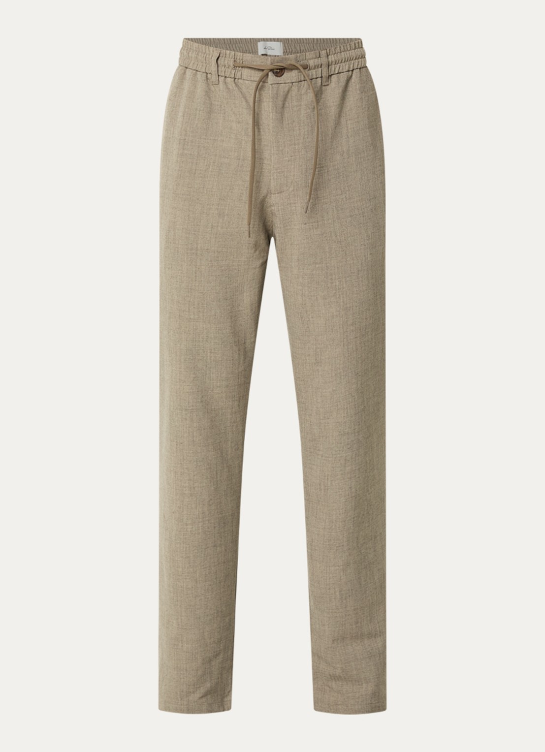 Les Deux Como tapered fit broek met steekzakken - voorkant zand