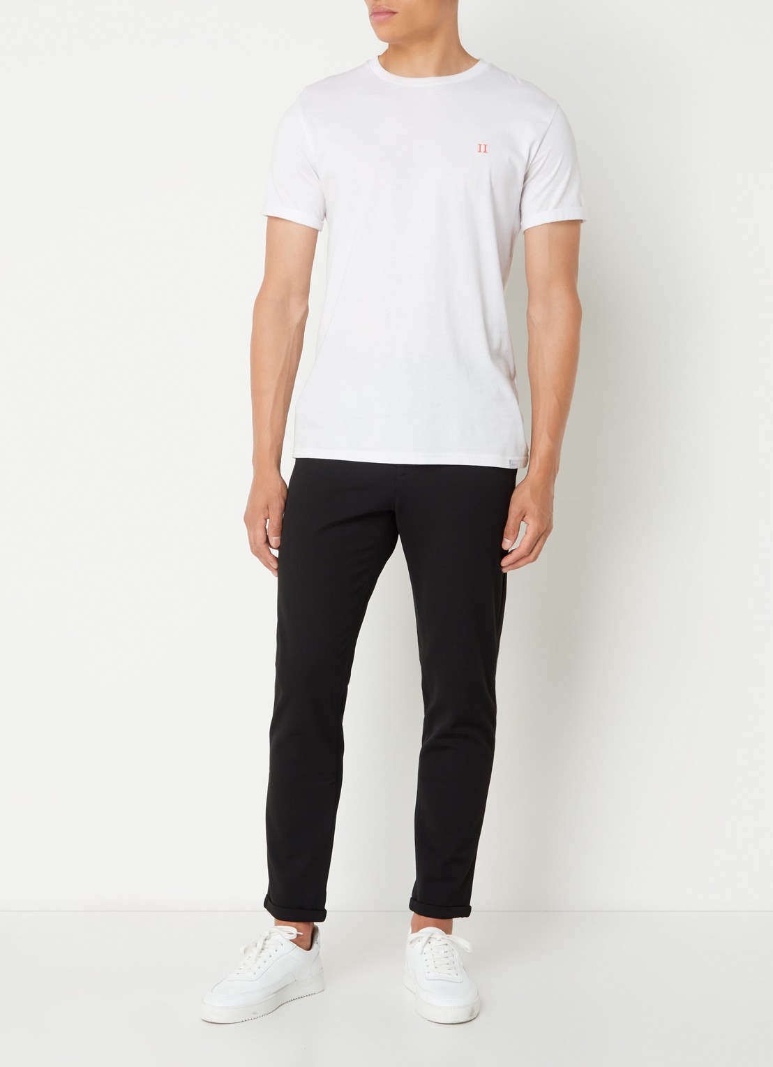 Les Deux Como tapered fit pantalon met steekzakken  - voorkant 5 zwart