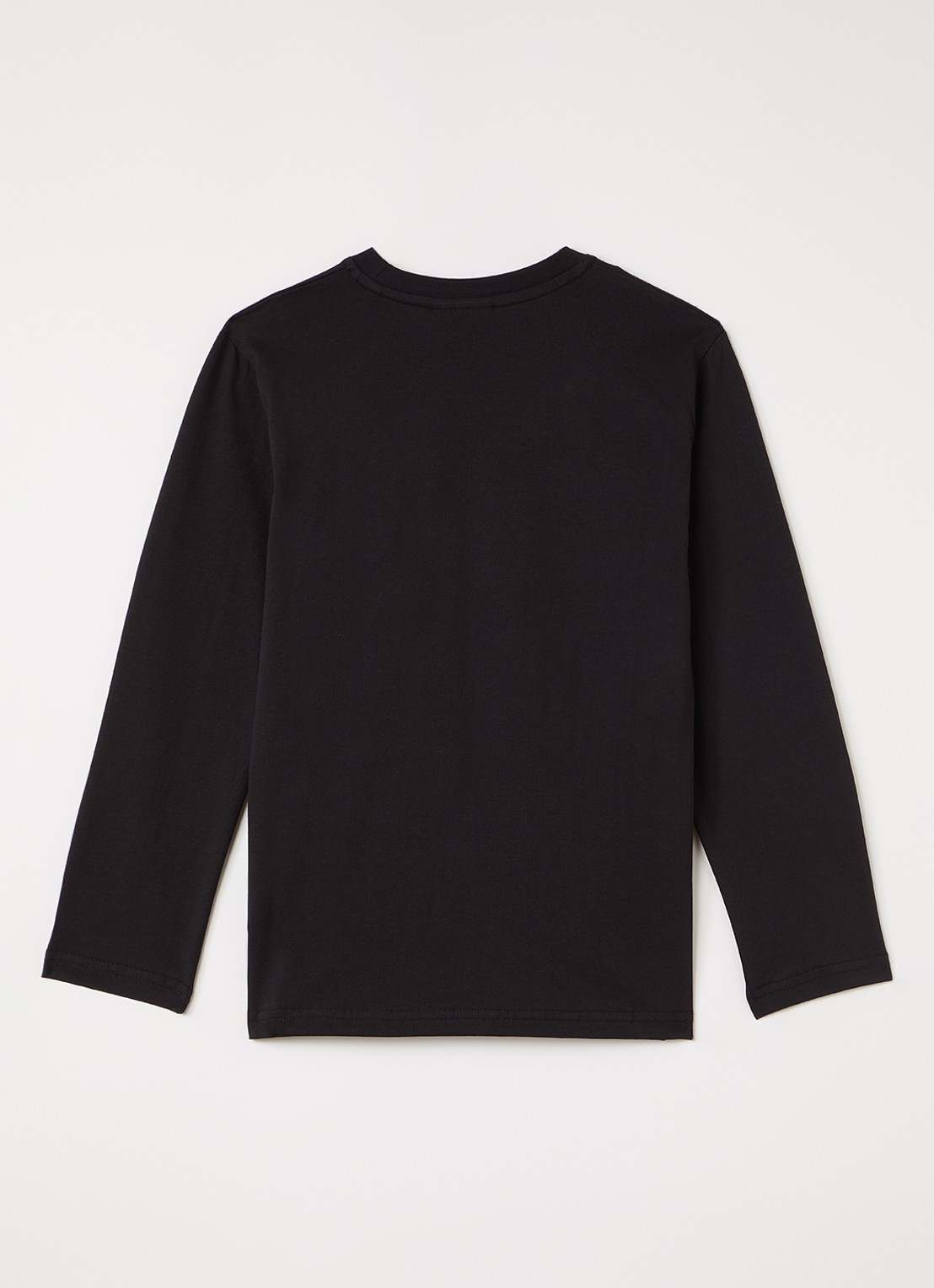 Les Deux Core Contrast longsleeve met logoborduring - voorkant 3 zwart