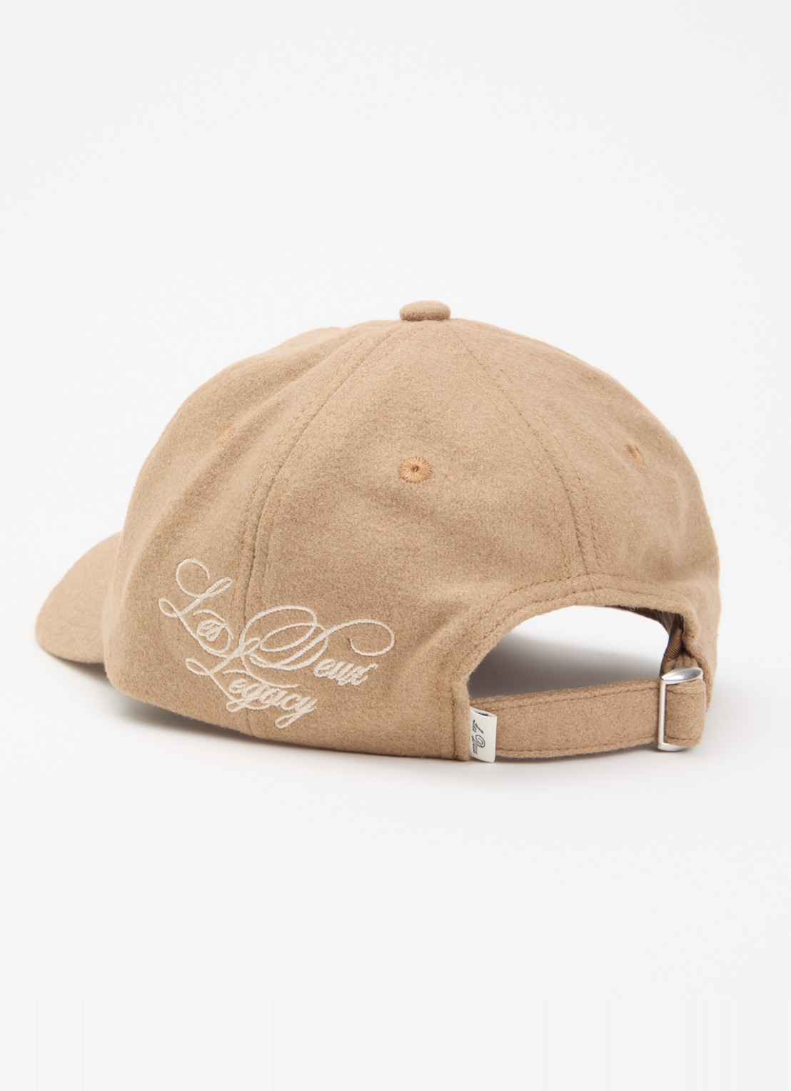 Les Deux Felt pet in wolblend met logo - detail beige