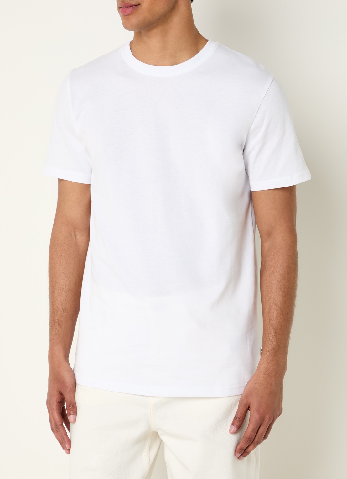 Les Deux Flower T-shirt met logo- en backprint - achterkant wit