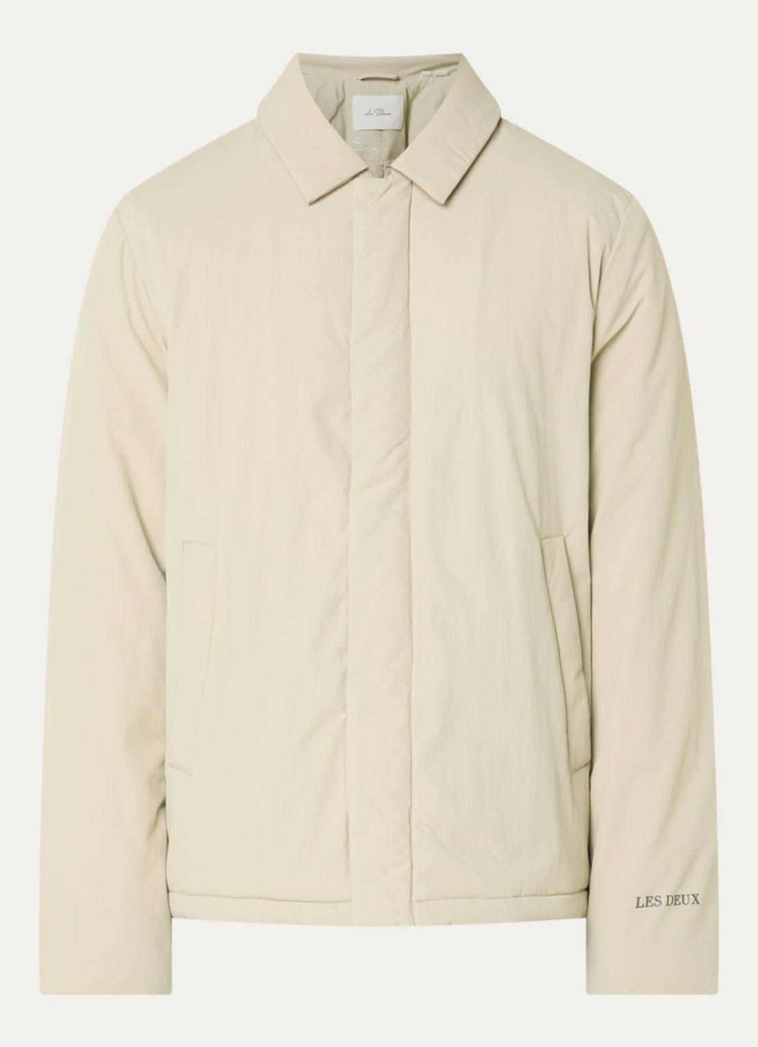 Les Deux Gewatteerd jack met steekzakken - voorkant 3 beige
