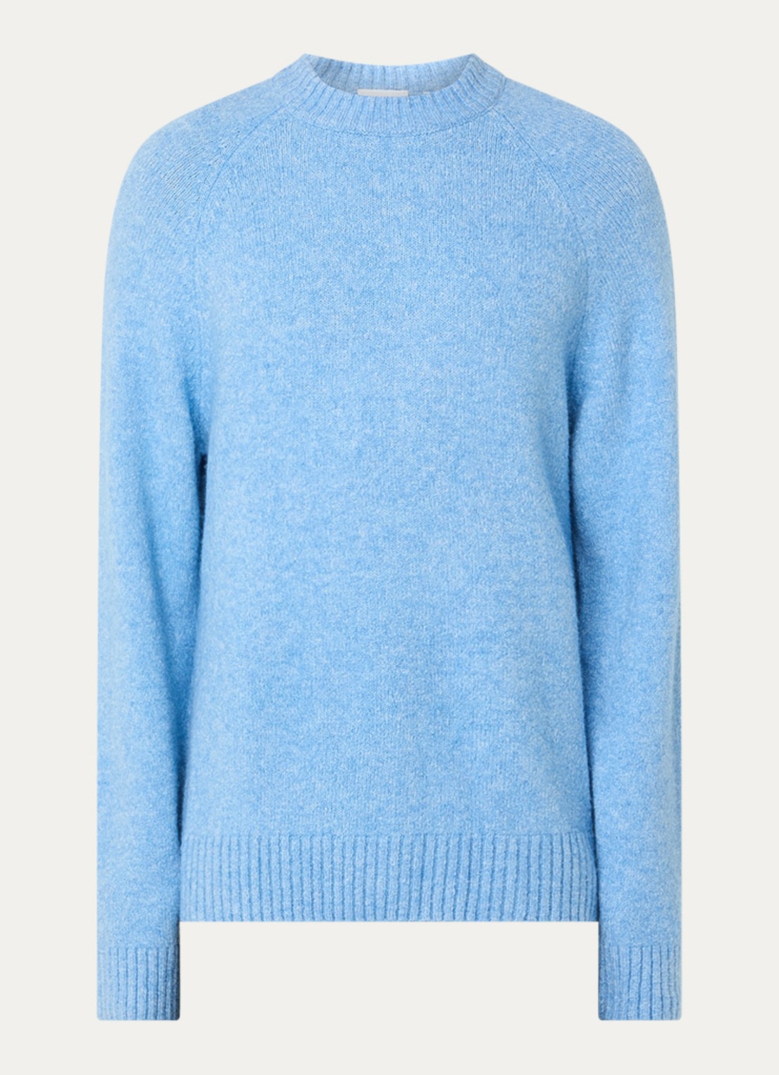 Les Deux Gilbert grofgebreide trui in wolblend - voorkant 2 blauw