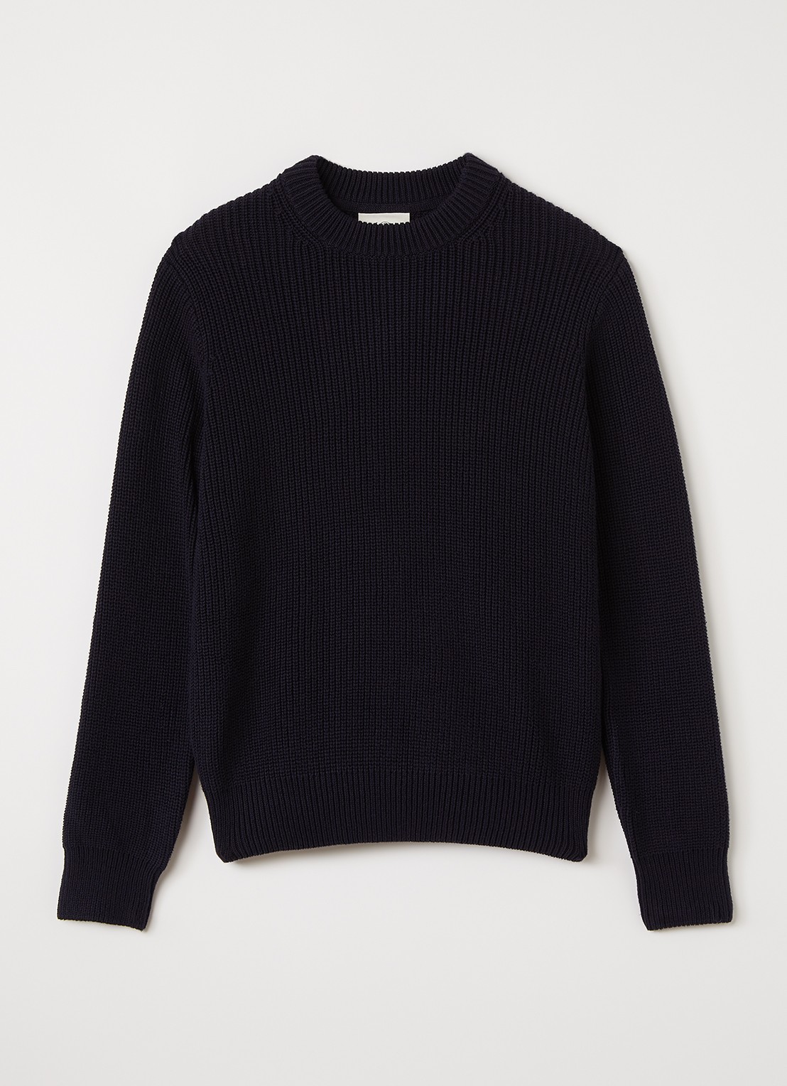 Les Deux Grofgebreide trui met ronde hals - voorkant 2 donkerblauw