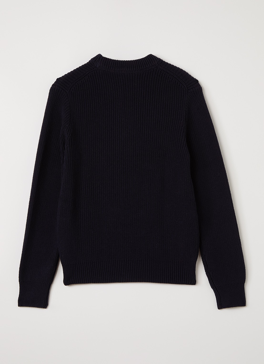 Les Deux Grofgebreide trui met ronde hals - voorkant 3 donkerblauw