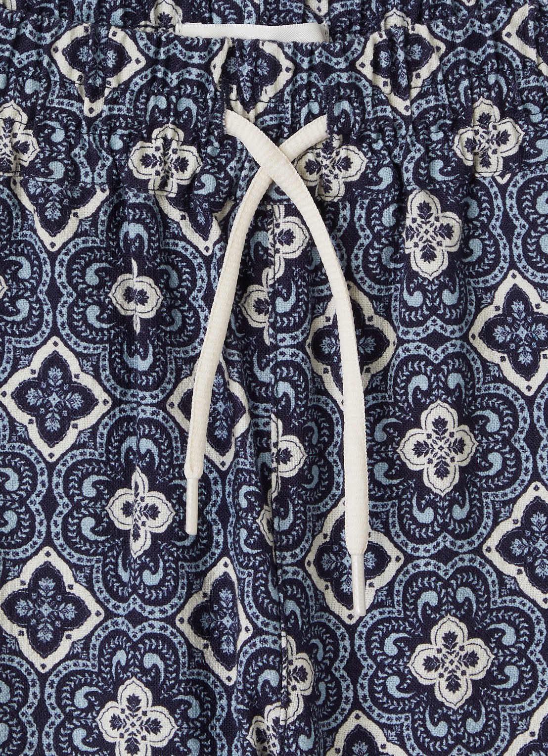 Les Deux Harry regular fit korte broek met print - detail donkerblauw