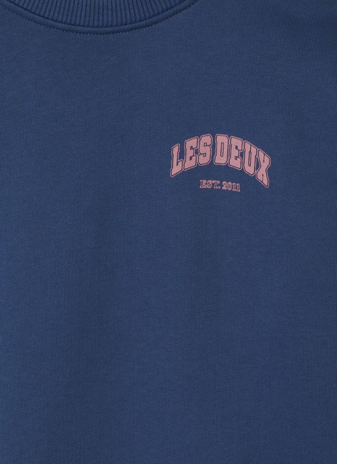 Les Deux Hope sweater met logo- en backprint - detail 3 indigo