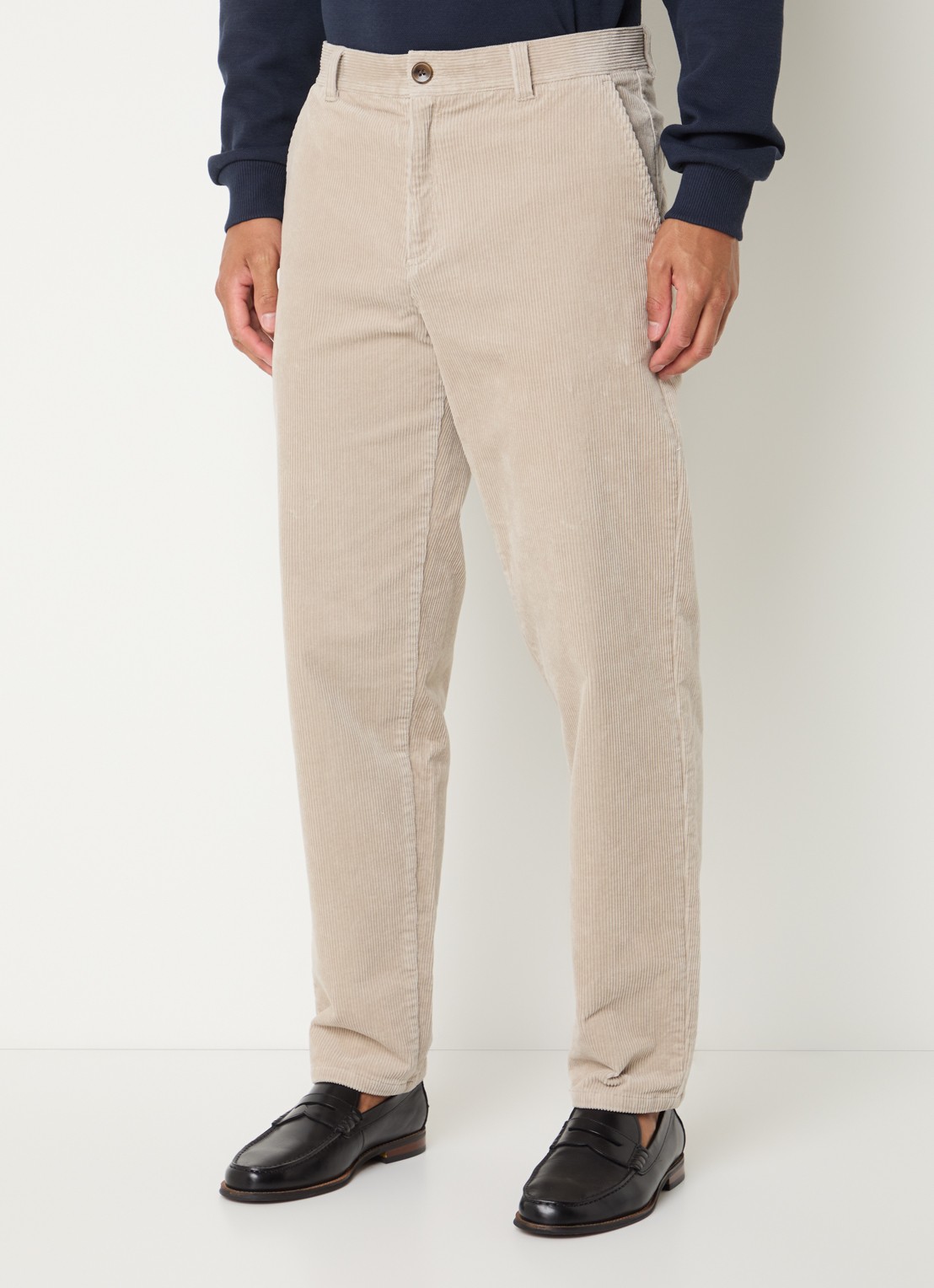 Les Deux Kody loose fit chino van corduroy  - detail 4 zand