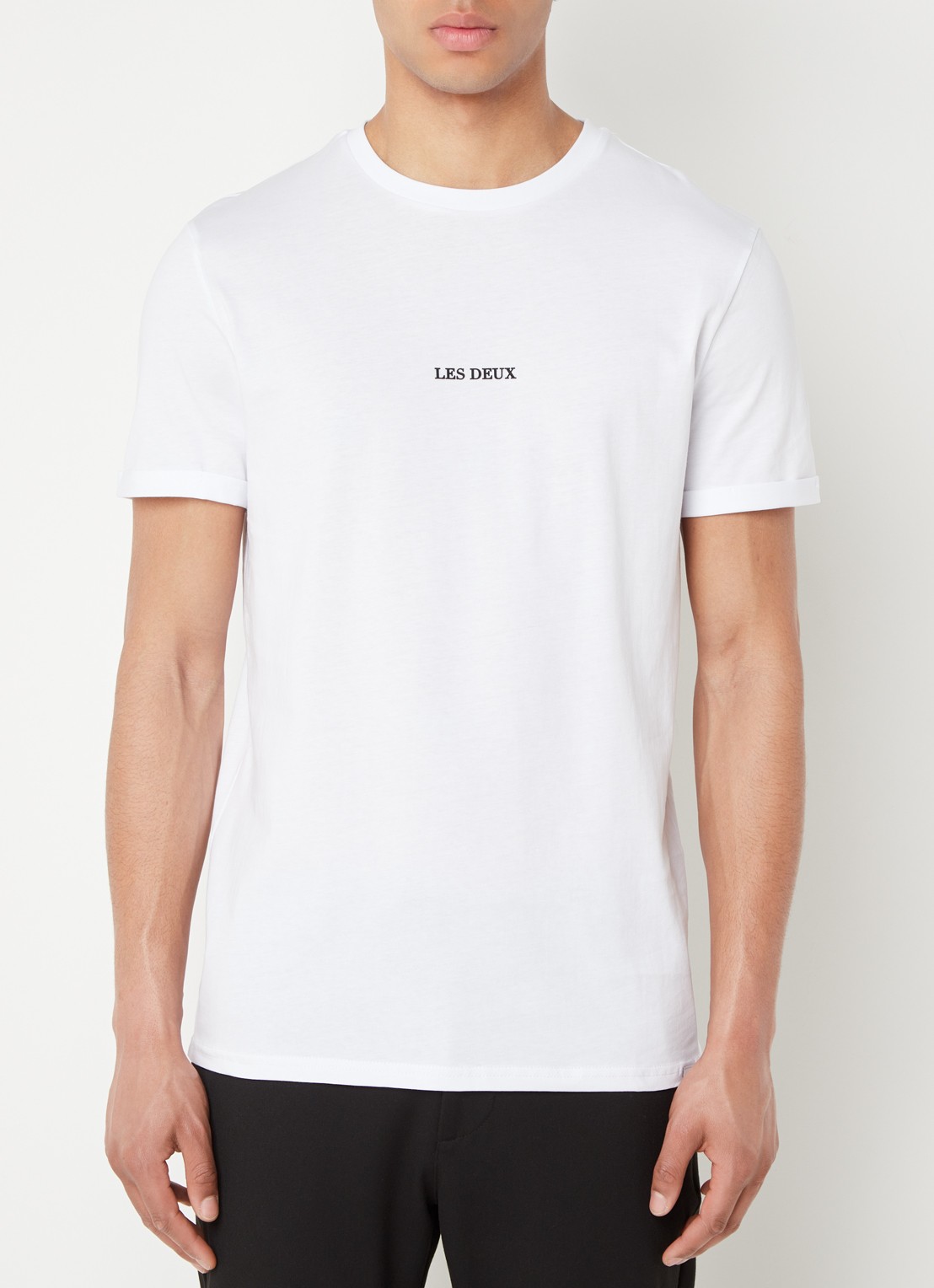 Les Deux Lens T-shirt met logo - detail wit